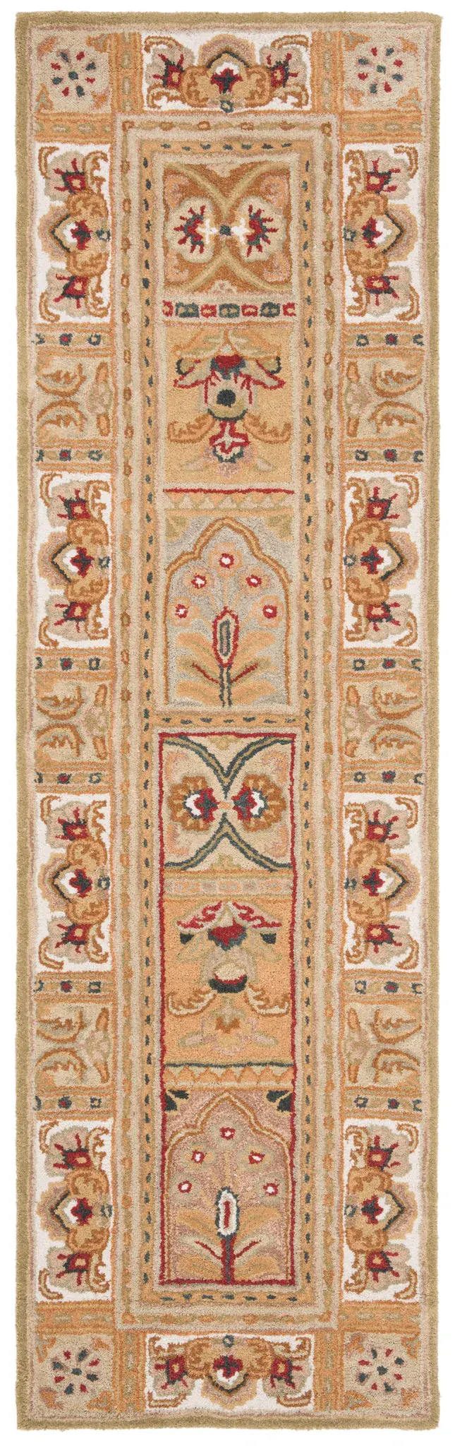 Classic Traditional Panel Hand-Tufted Wool Rug