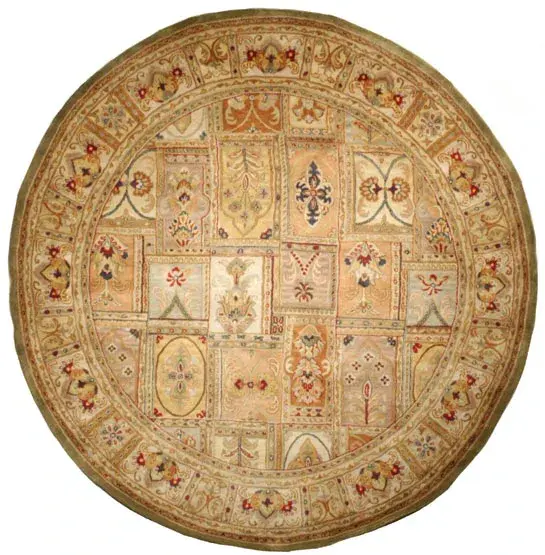 Classic Traditional Panel Hand-Tufted Wool Rug