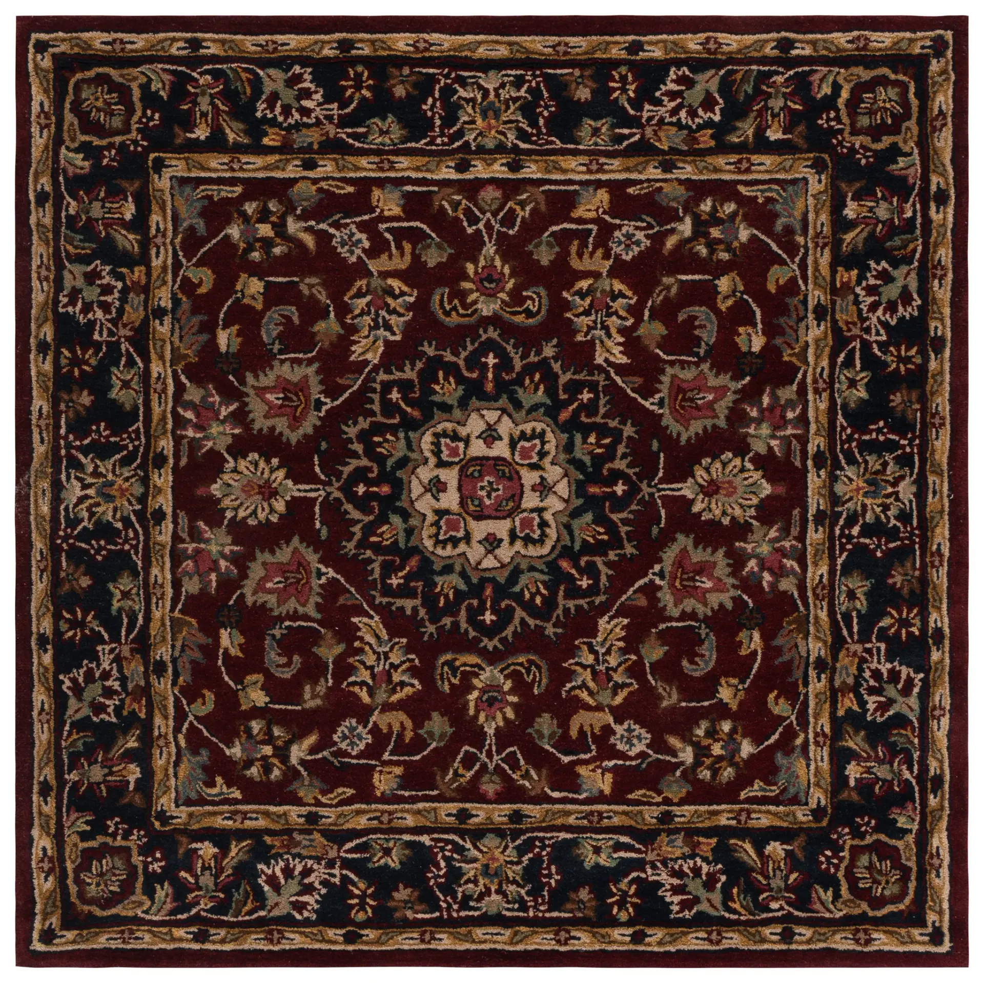 Classic Traditional Persian Medallion Hand-Tufted Wool Rug