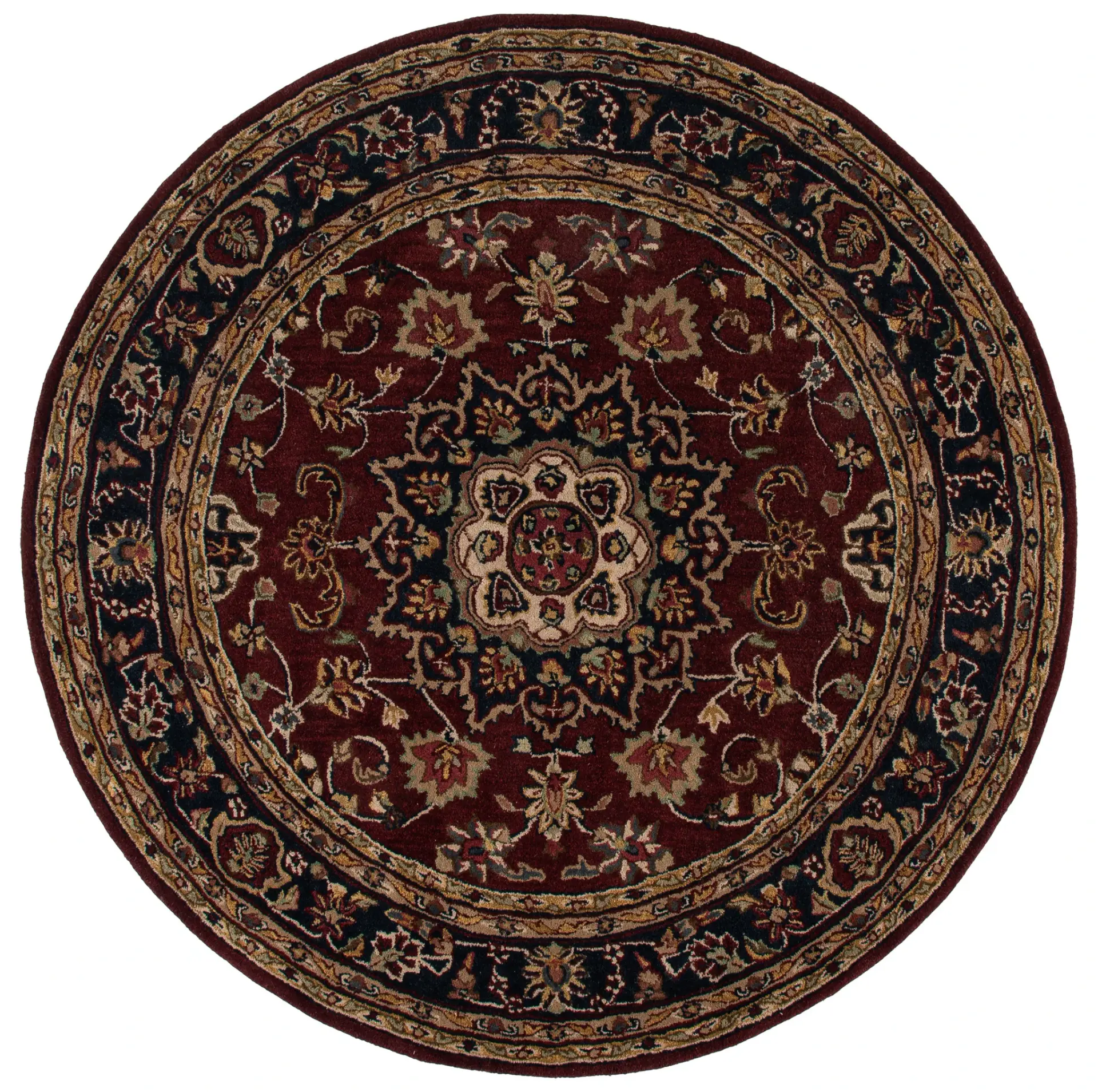 Classic Traditional Persian Medallion Hand-Tufted Wool Rug