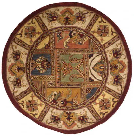 Classic Traditional Panel Hand-Tufted Wool Rug