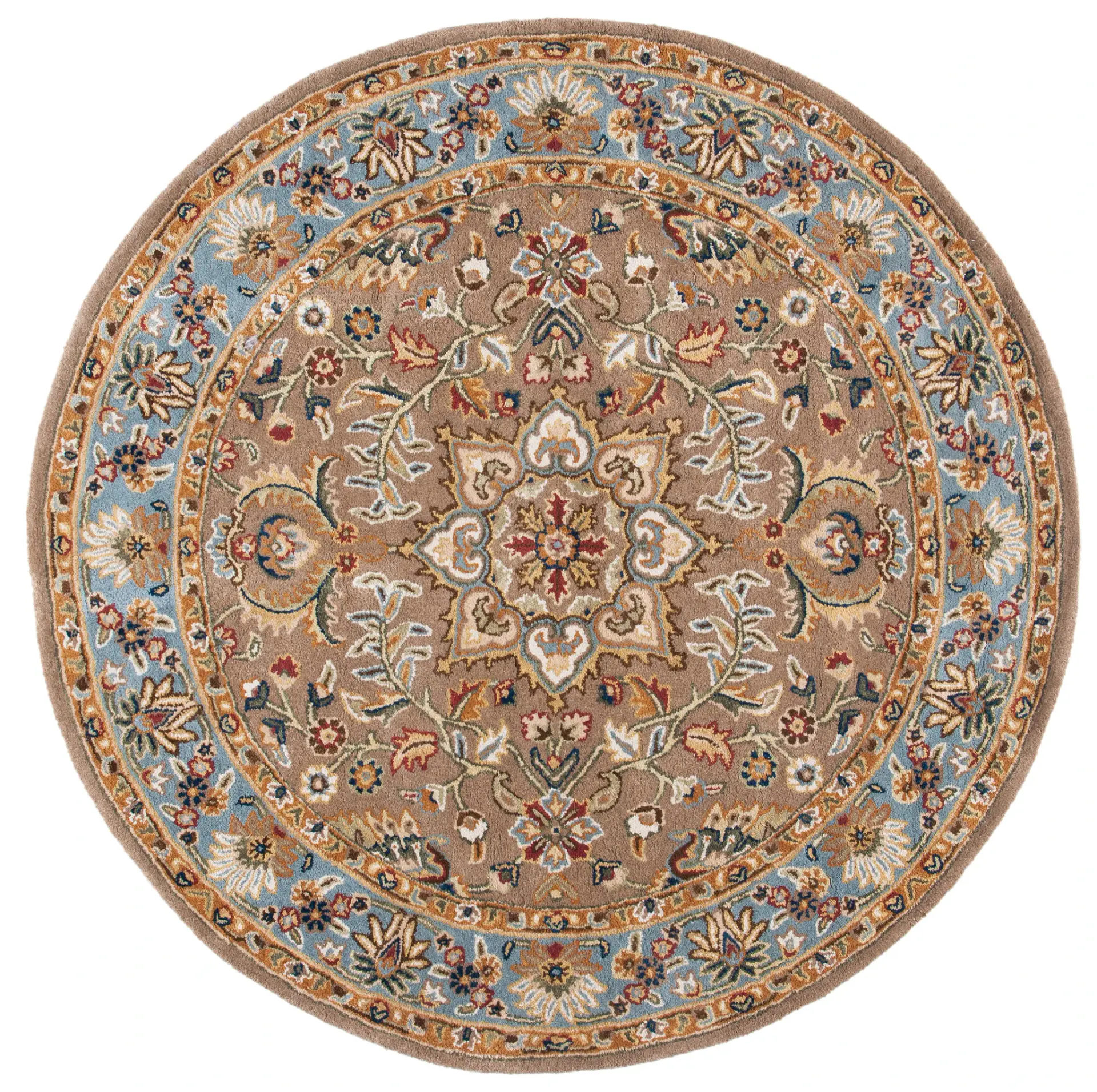 Classic Persian Medallion Hand-Tufted Wool Rug