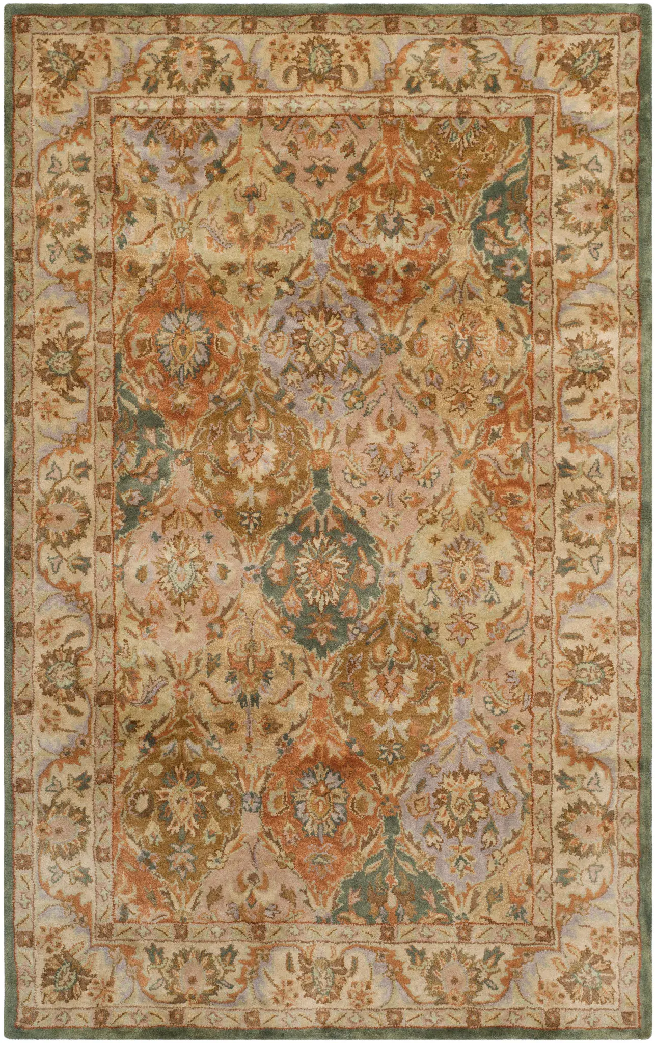 Classic Traditional Ogee Hand-Tufted Wool Rug