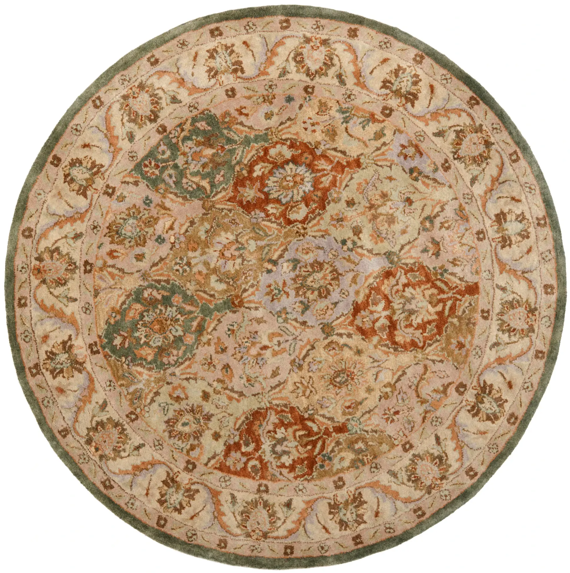 Classic Traditional Ogee Hand-Tufted Wool Rug