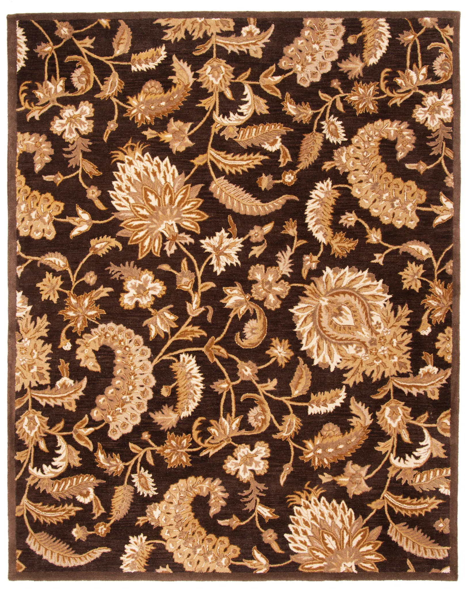 Classic Paisley Floral Hand-Tufted Wool Rug