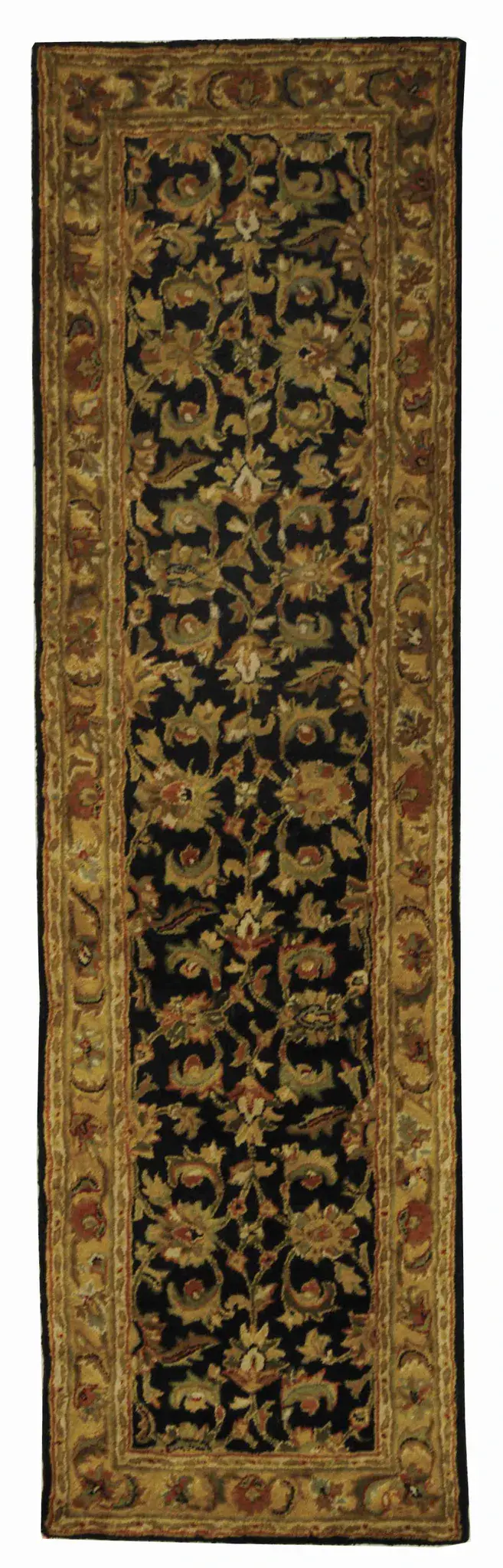 Classic Traditional Floral Border Hand-Tufted Wool Rug