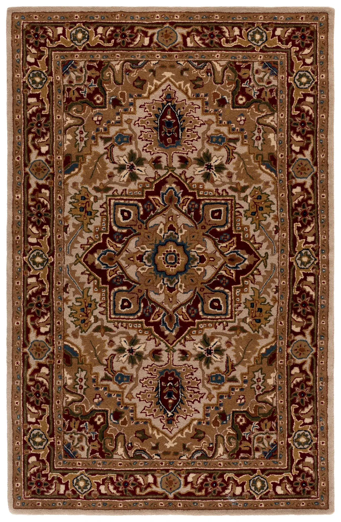 Classic Traditional Medallion Hand-Tufted Wool Rug