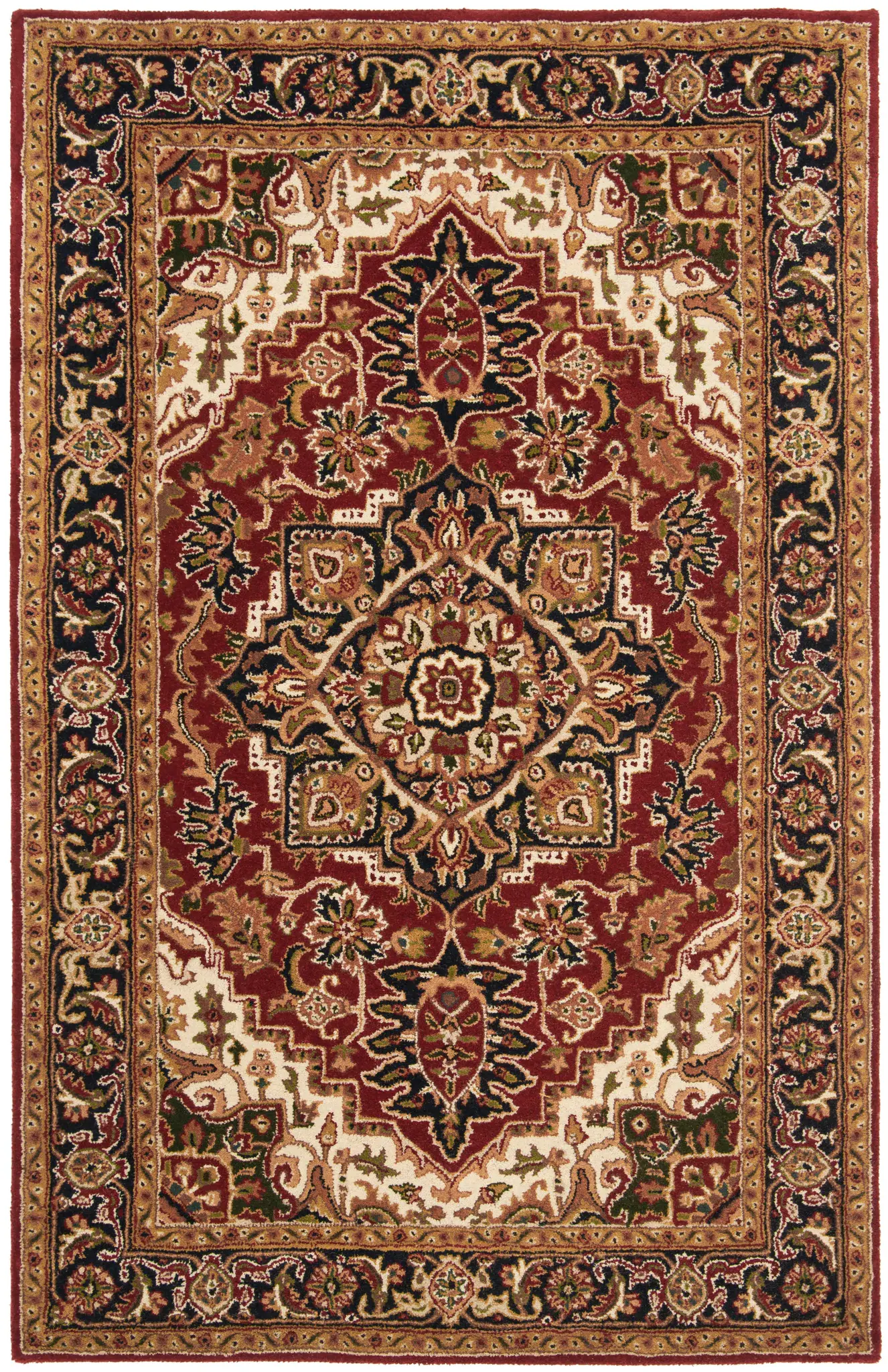 Classic Traditional Medallion Hand-Tufted Wool Rug