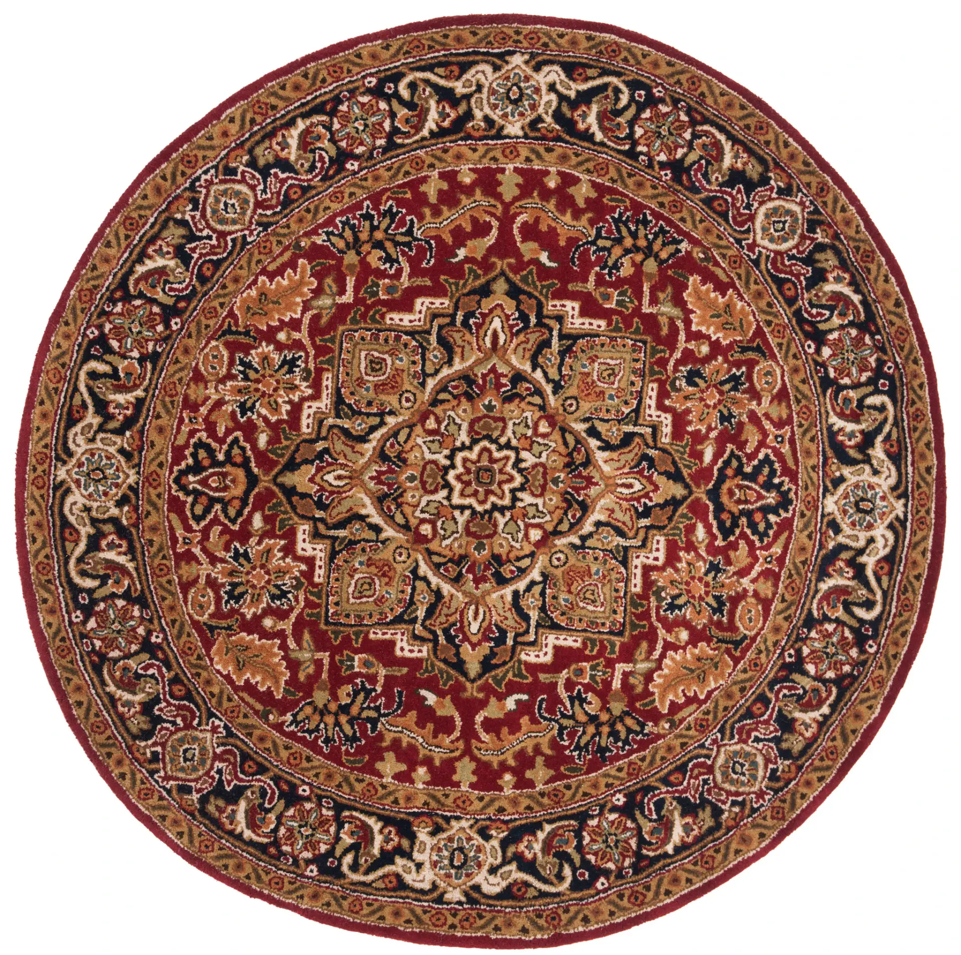Classic Traditional Medallion Hand-Tufted Wool Rug