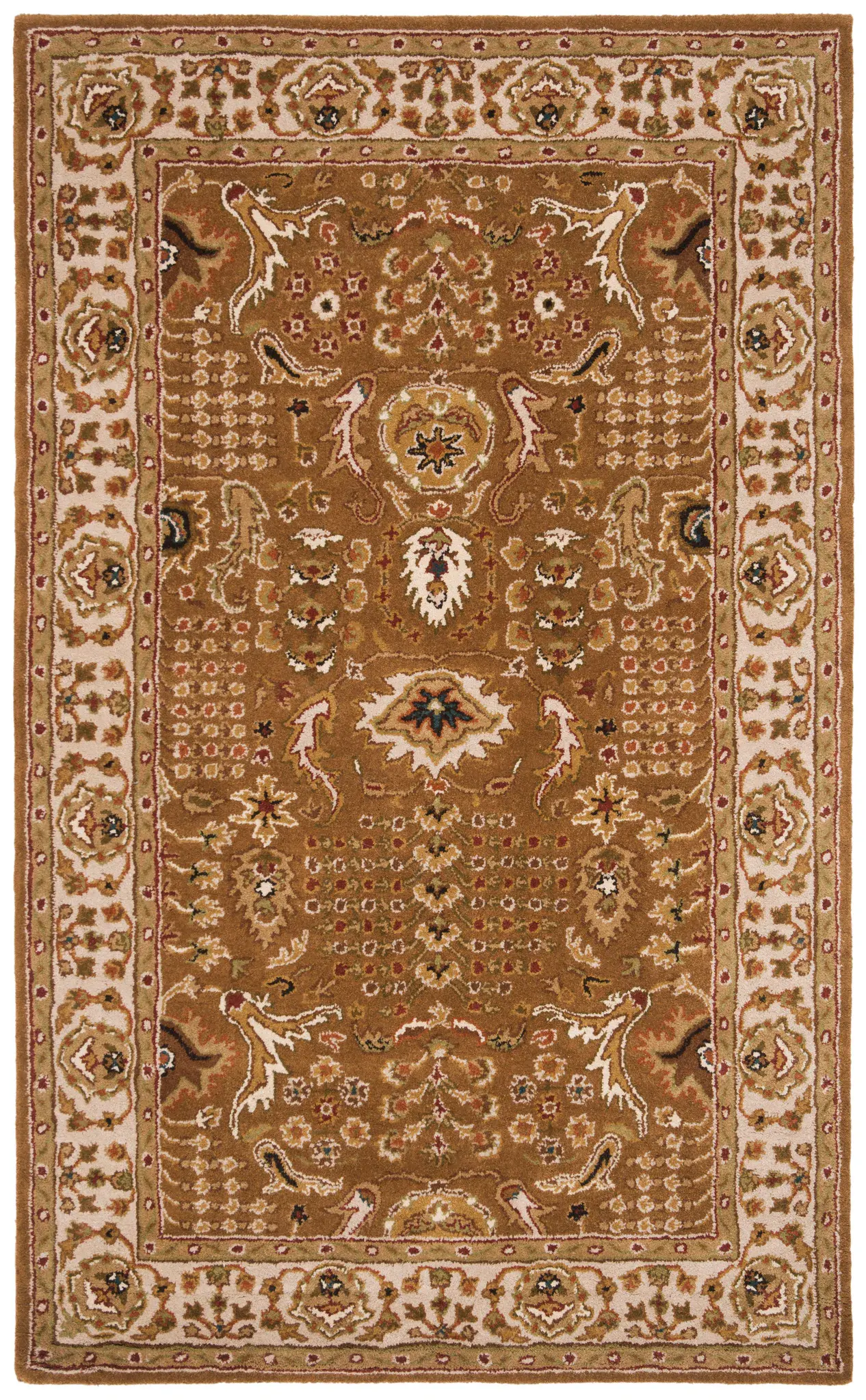 Classic Traditional Oval Botanical Hand-Tufted Wool Rug