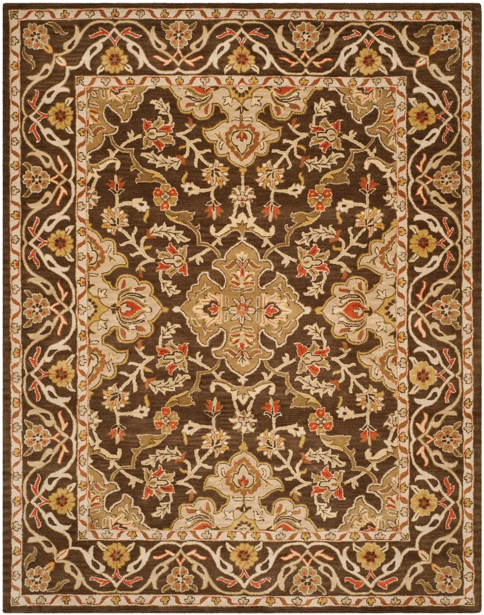 Classic Medallion Floral Hand-Tufted Wool Rug
