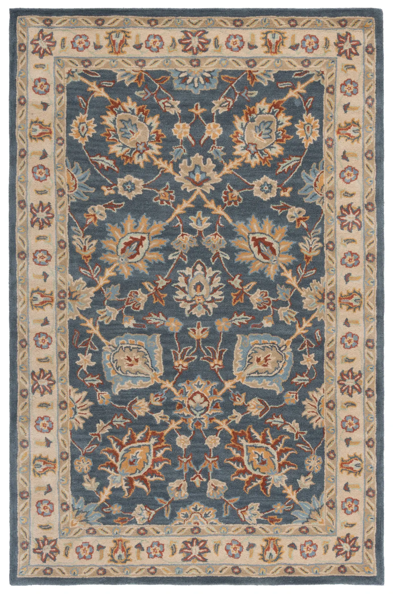 Classic Floral Hand-Tufted Wool Rug