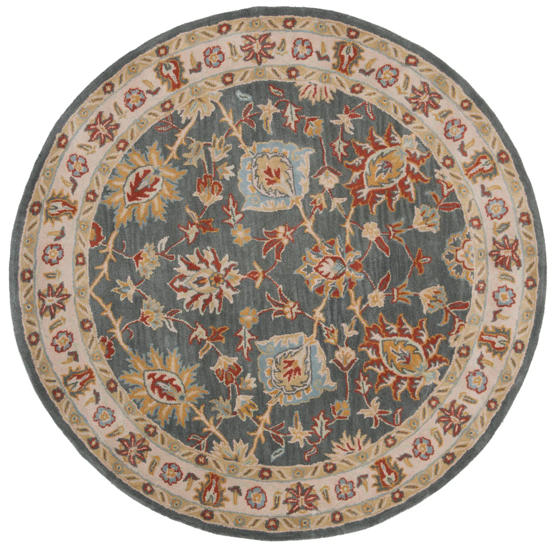 Classic Floral Hand-Tufted Wool Rug