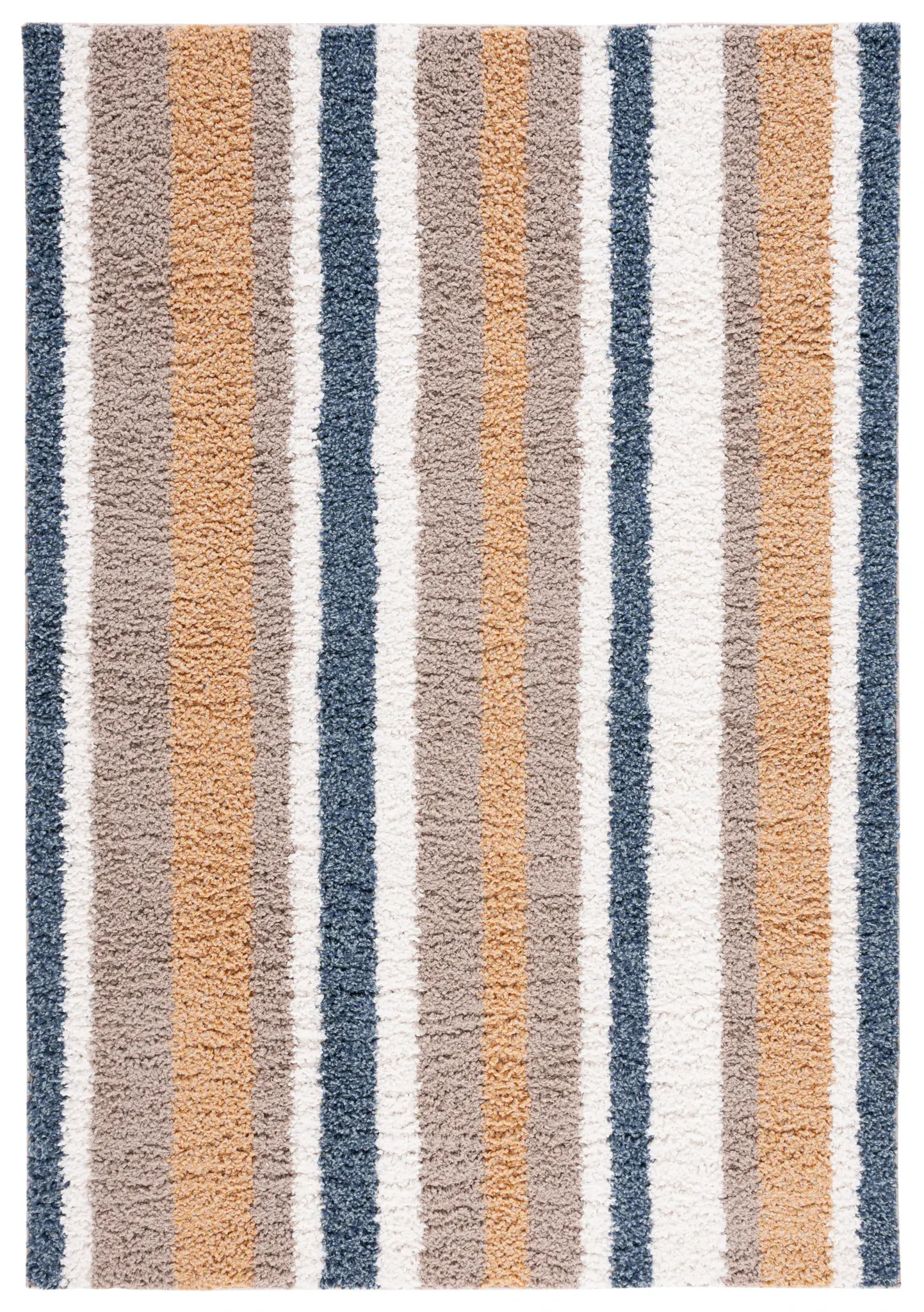 Calico Continuous Stripe Shag Rug