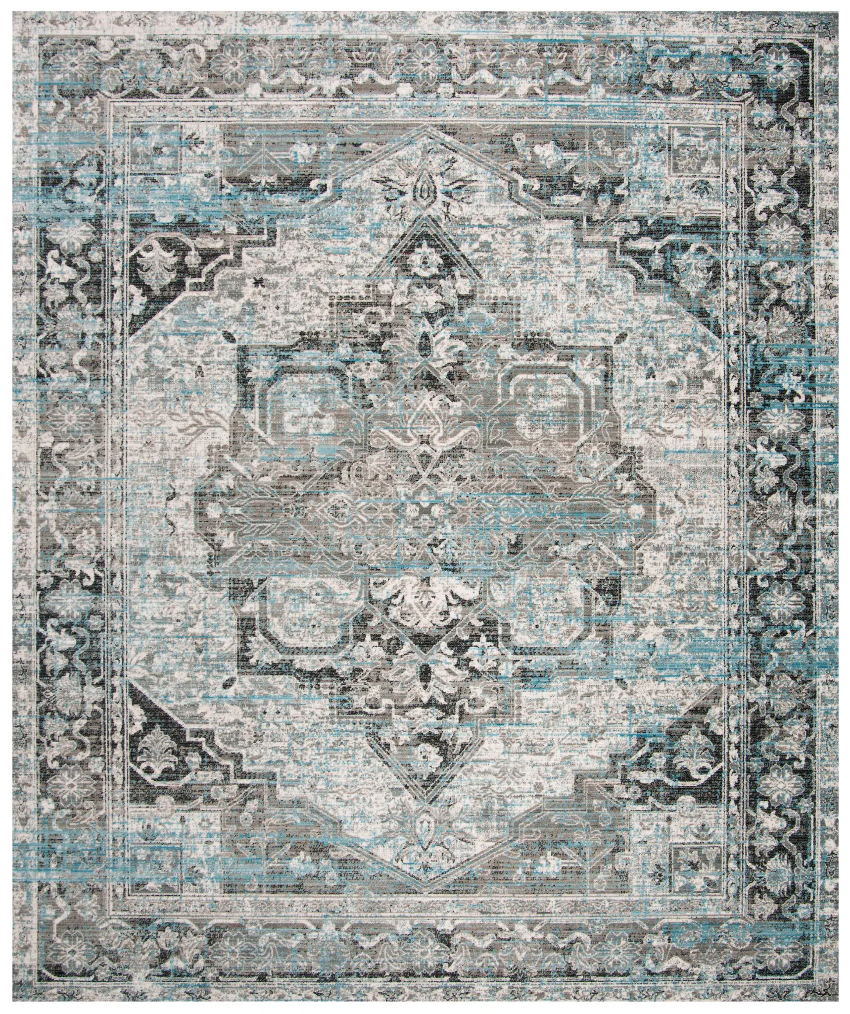 Claremont Distressed Medallion Rug