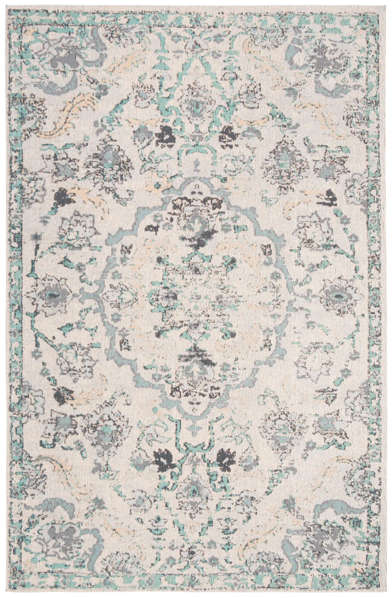 Classic Vintage Open Field Medallion Rug