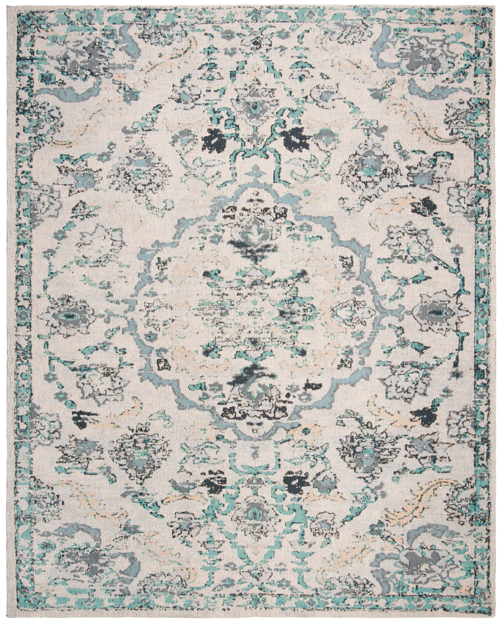 Classic Vintage Open Field Medallion Rug