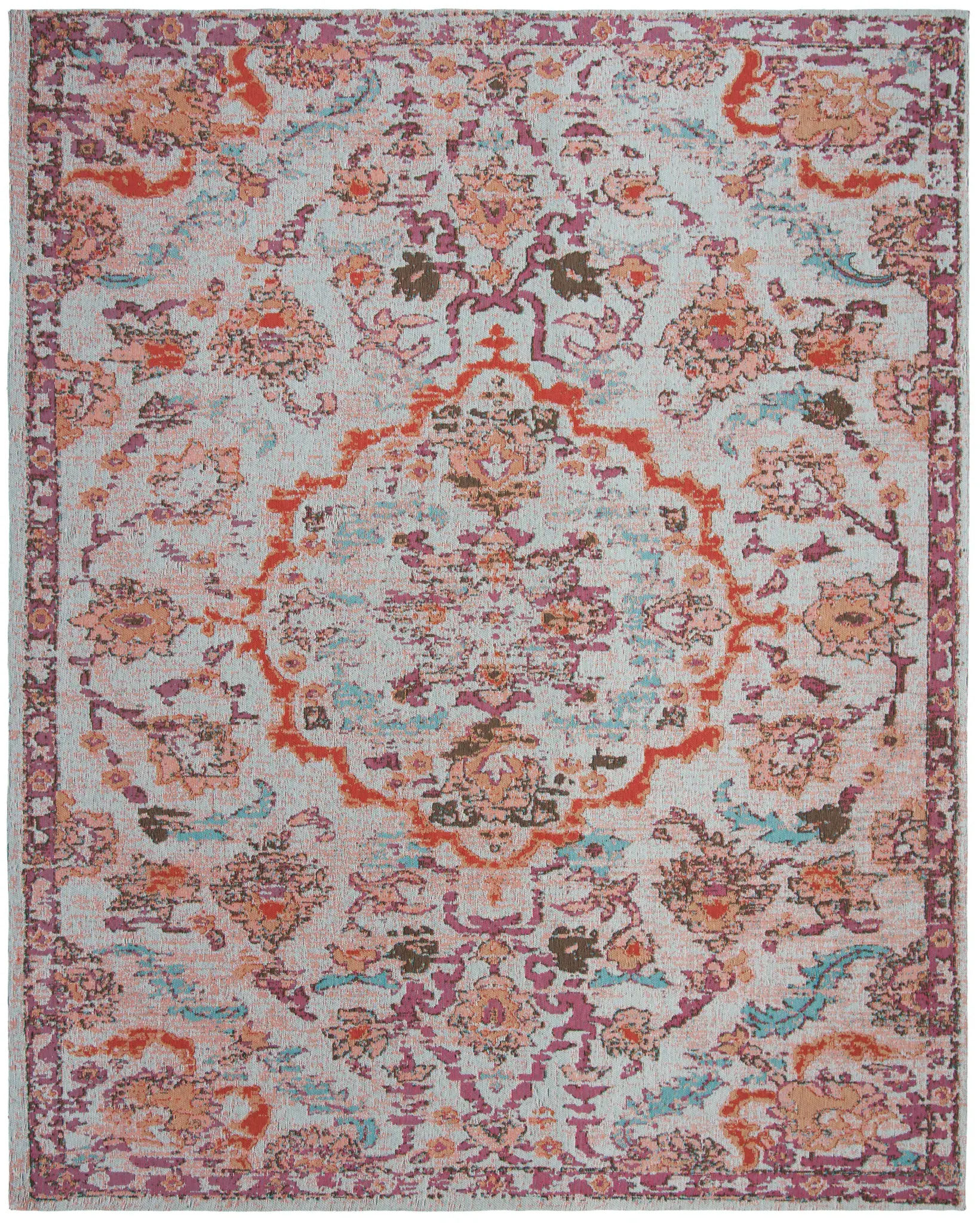 Classic Vintage Open Field Medallion Rug