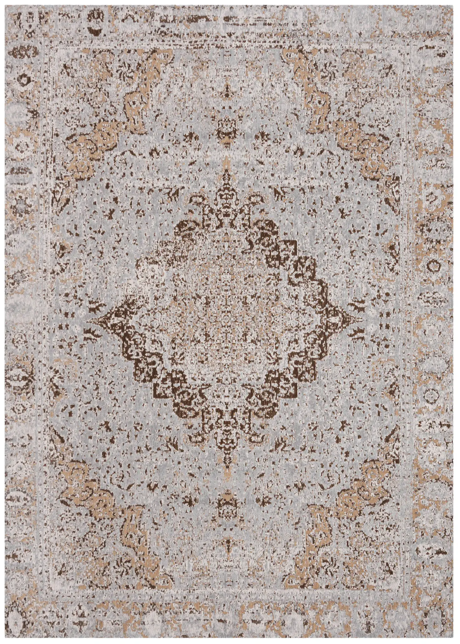 Classic Vintage Distressed Medallion Rug
