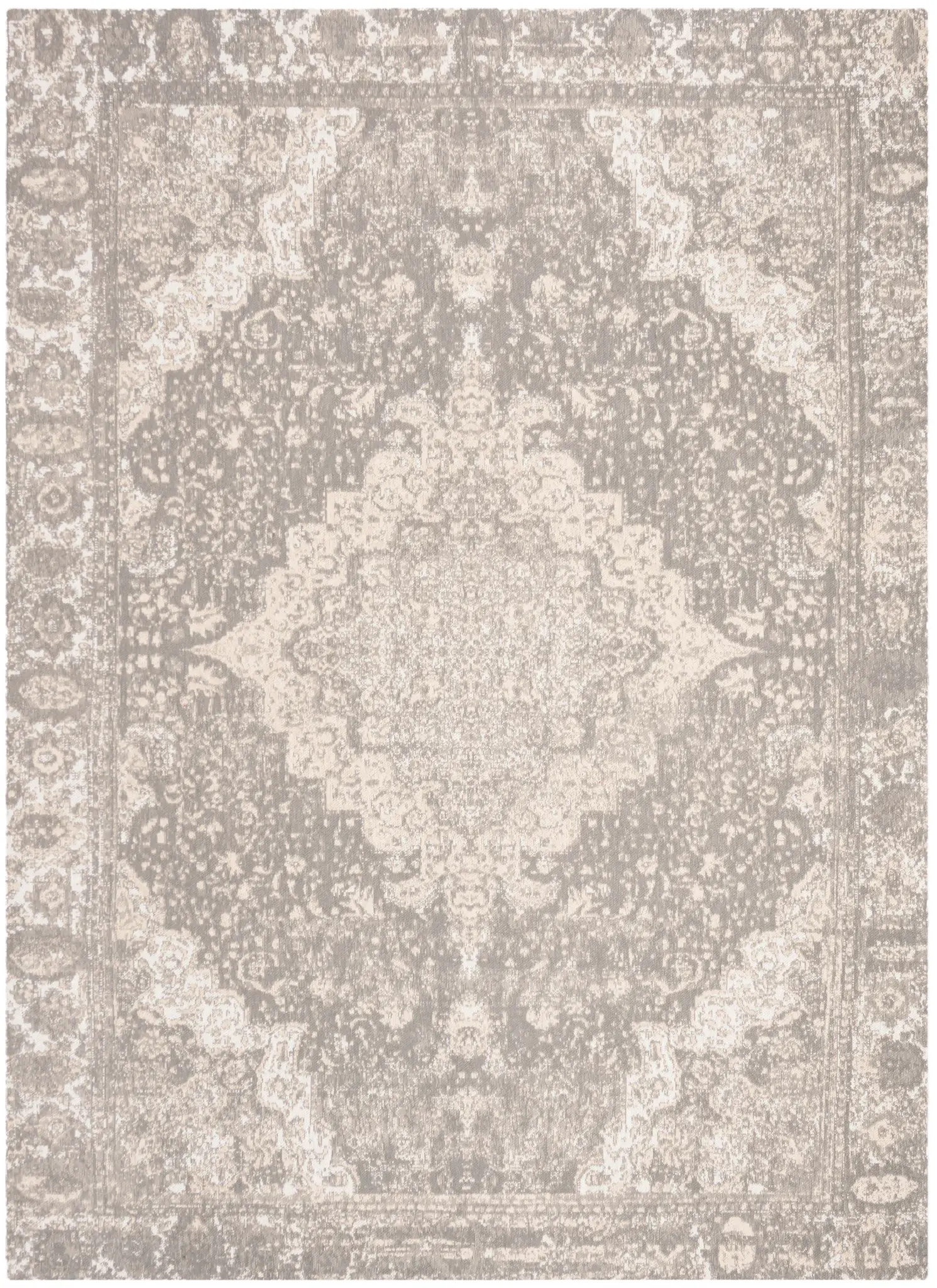 Classic Vintage Distressed Medallion Rug