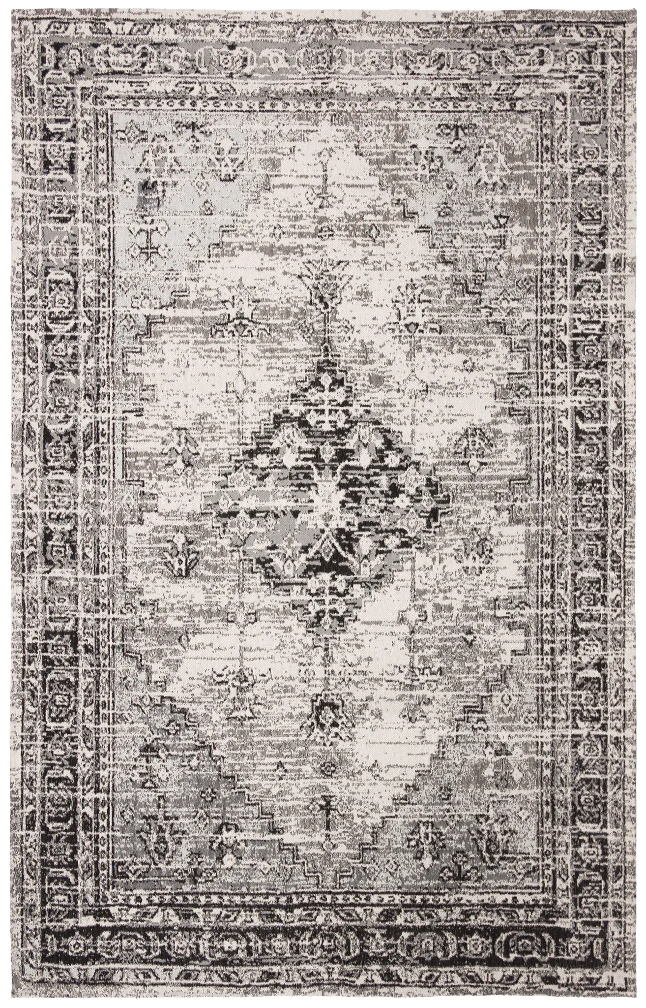 Classic Vintage Stepped Medallion Rug