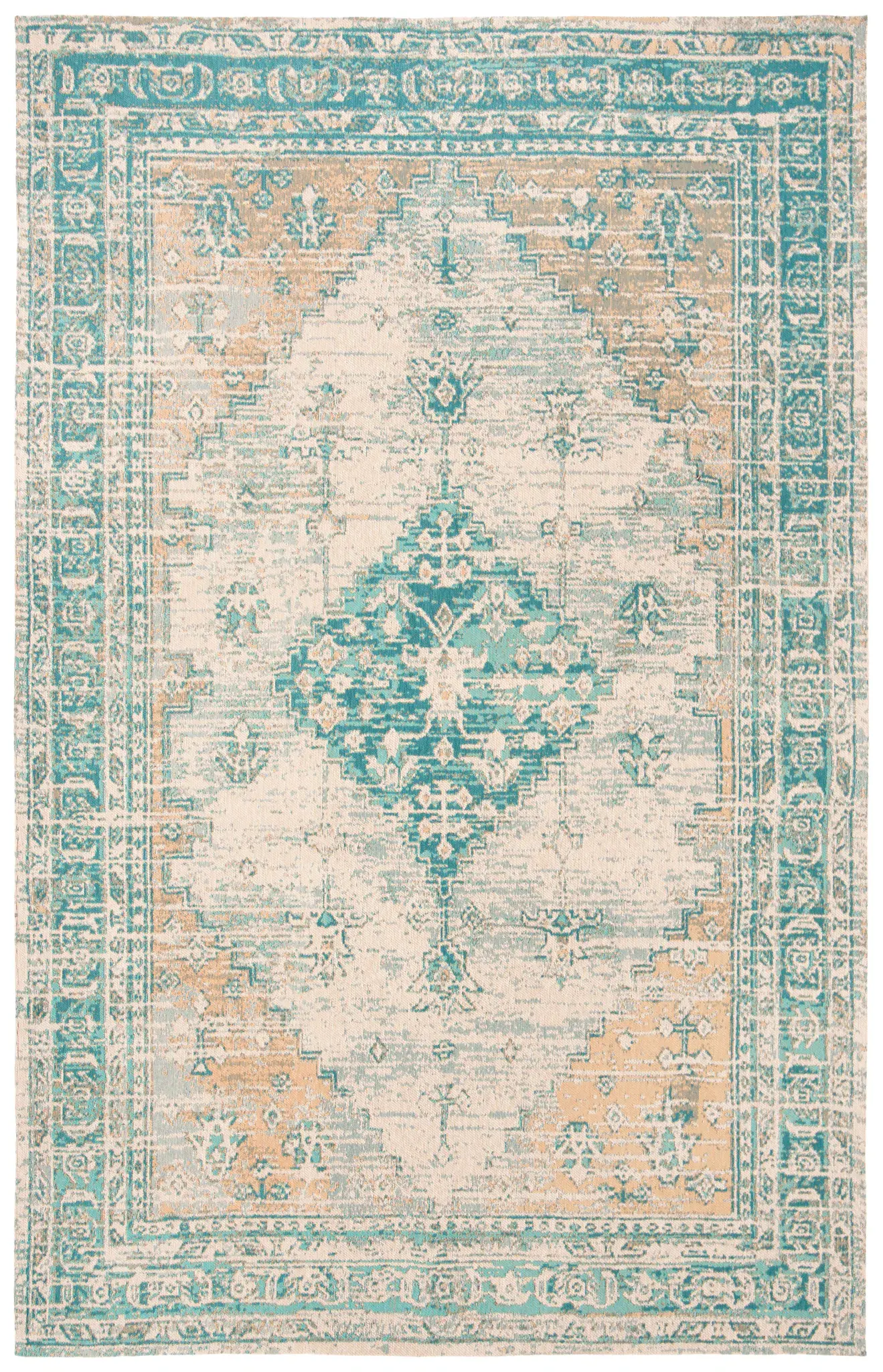 Classic Vintage Stepped Medallion Rug