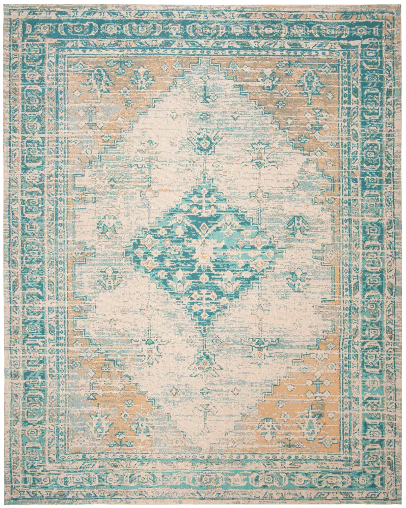 Classic Vintage Stepped Medallion Rug