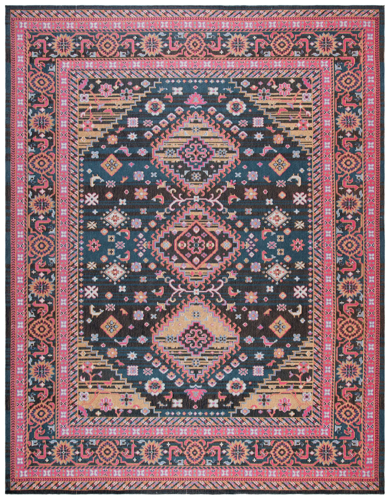Classic Vintage Traditional Geometric Medallion Rug
