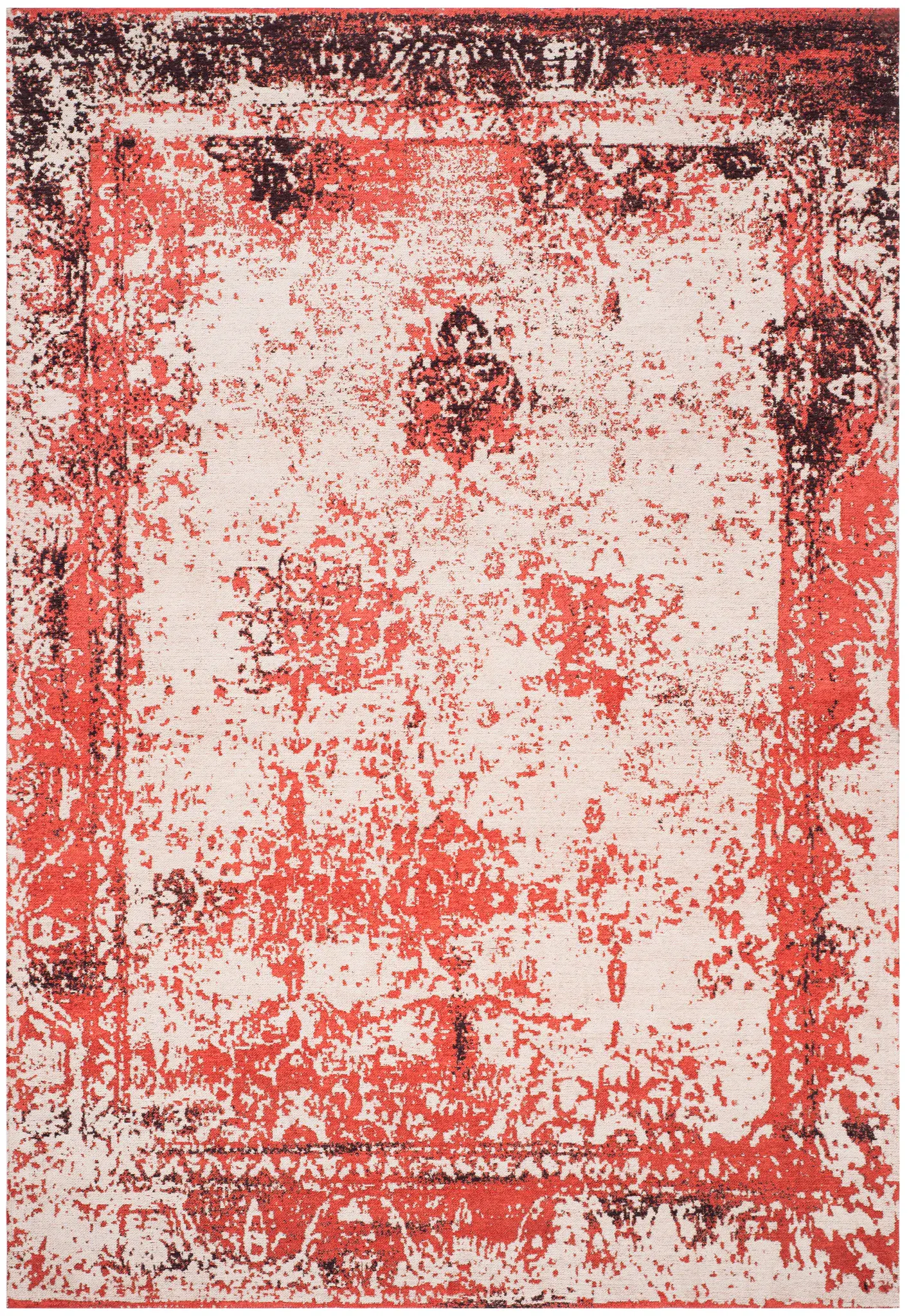 Classic Vintage Distressed Border Rug