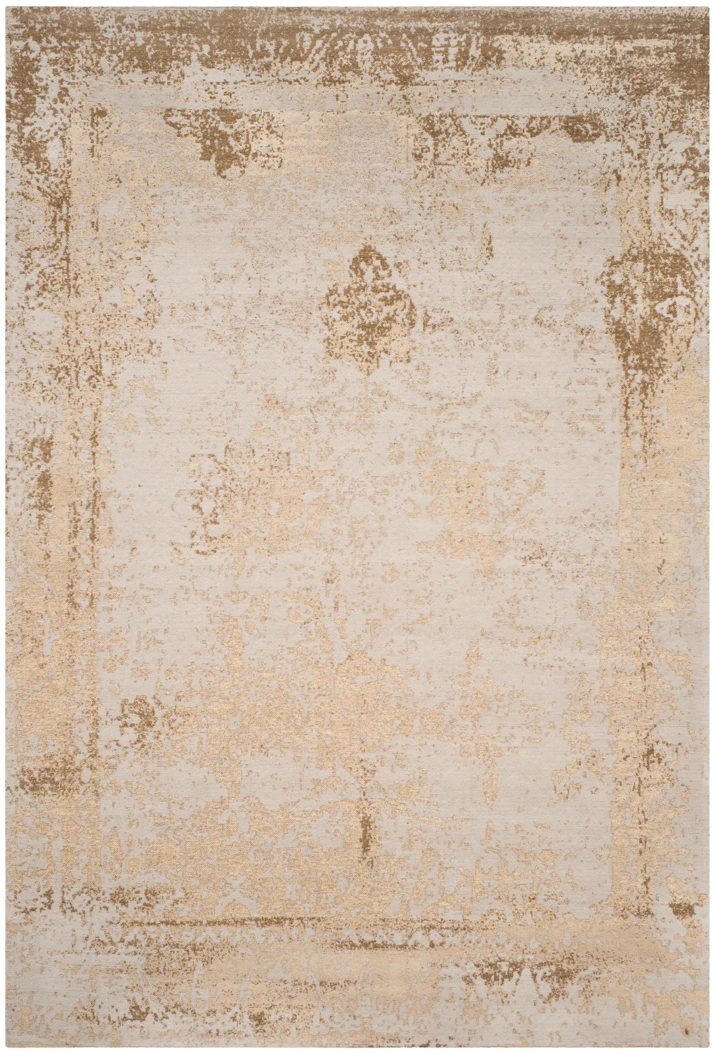Classic Vintage Distressed Border Rug