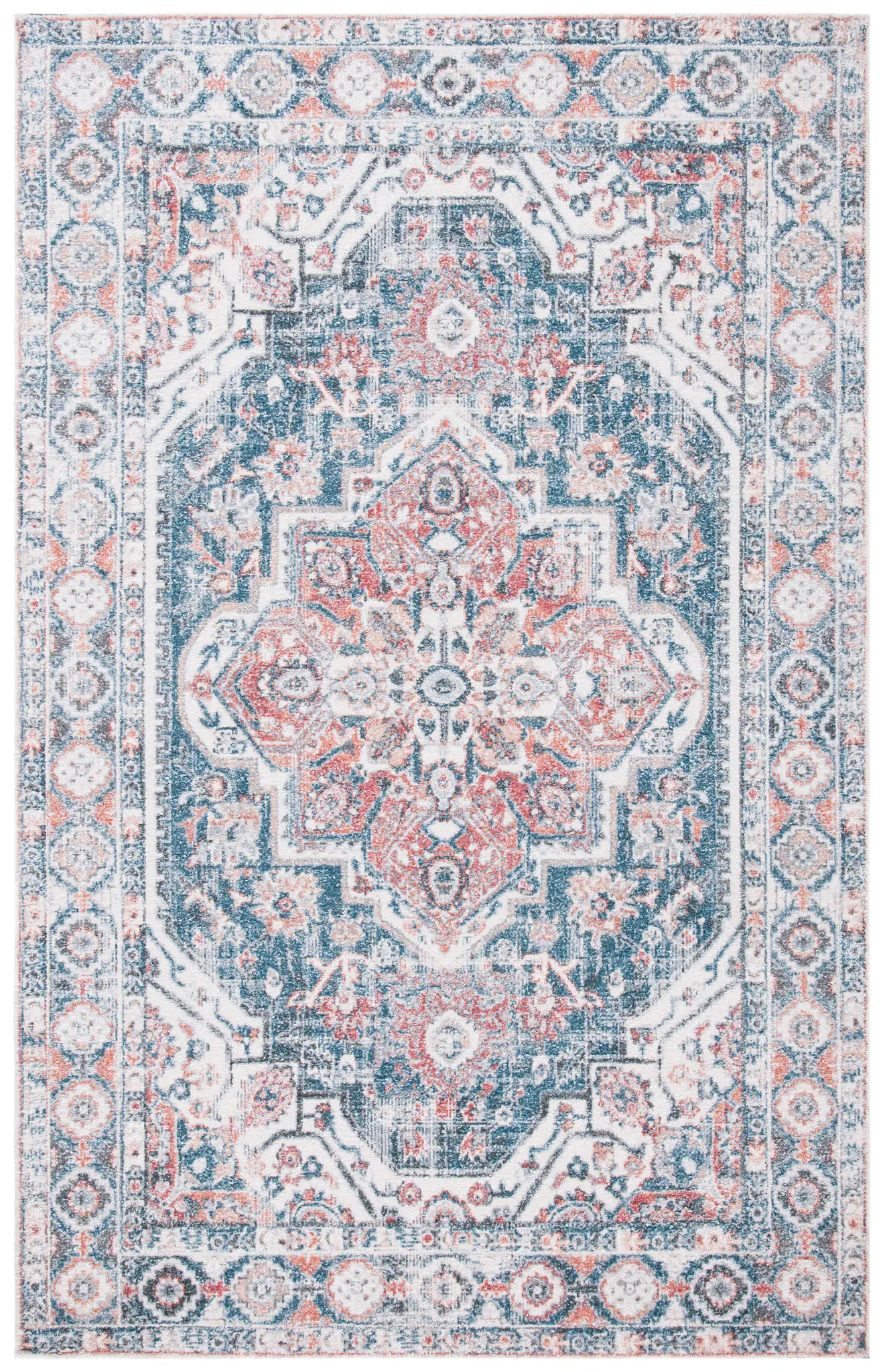 Classic Vintage Faded Medallion Hand-Tufted Rug