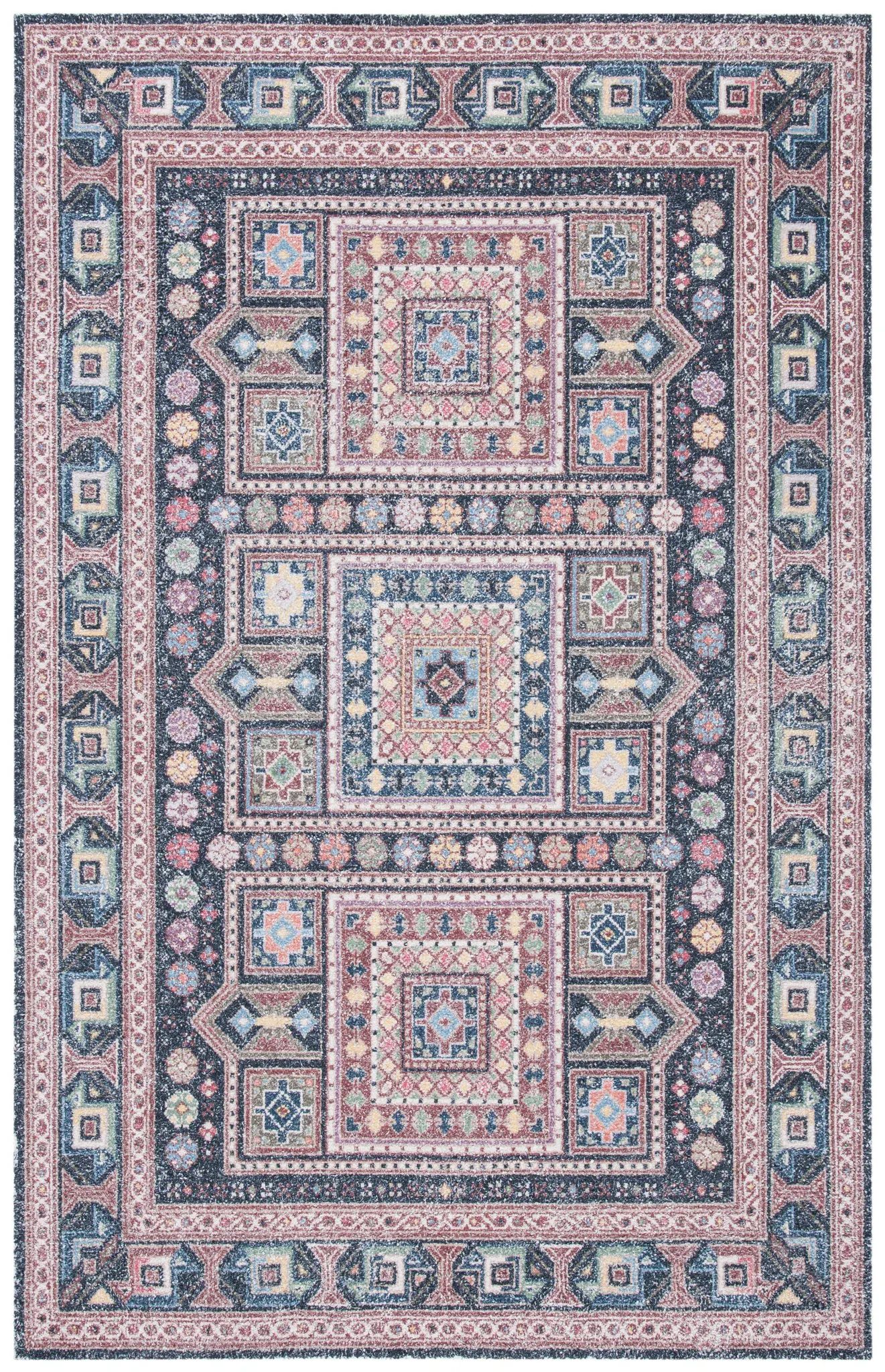 Classic Vintage Traditional Geometric Hand-Tufted Rug