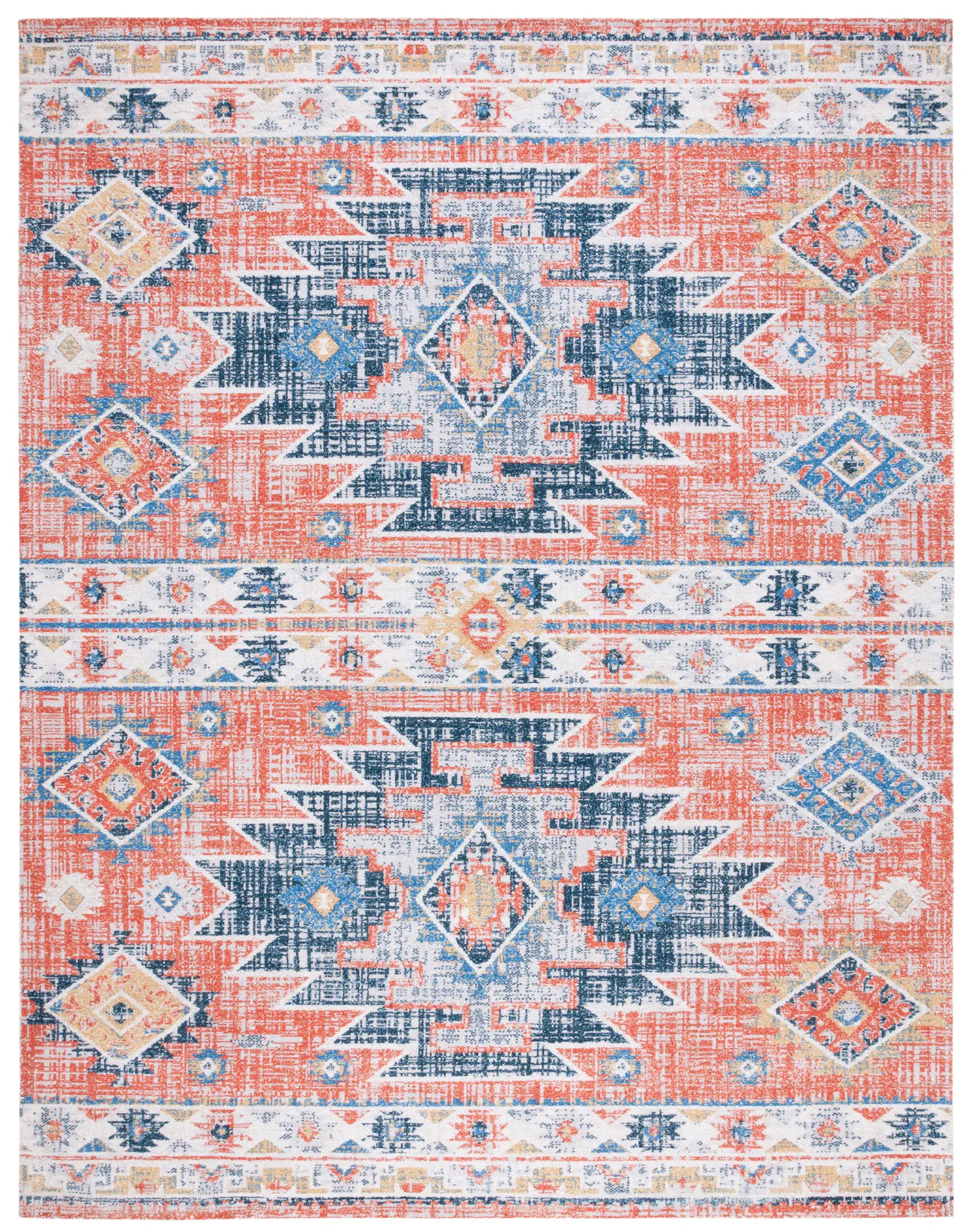 Classic Vintage Bohemian Tribal Hand-Tufted Rug