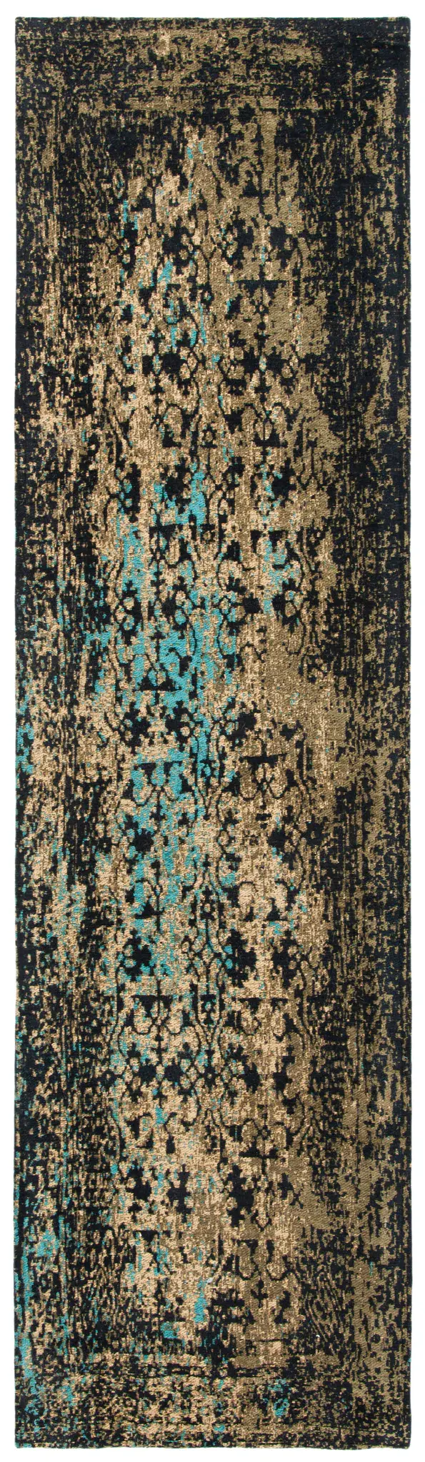 Classic Vintage Distressed Damask Rug