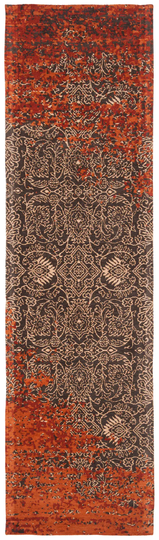 Classic Vintage Distressed Floral Trellis Rug
