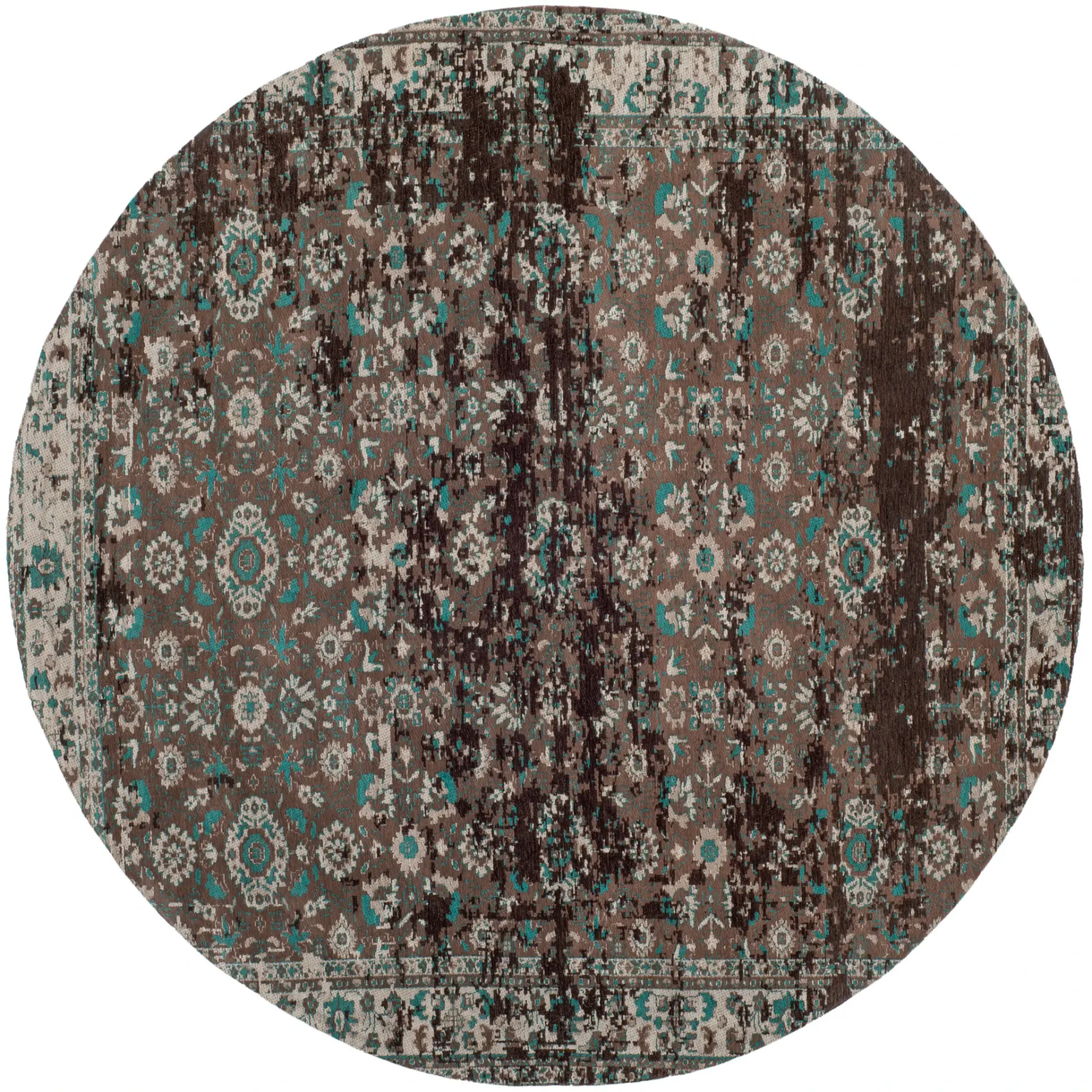 Classic Vintage Bordered Floral Rug