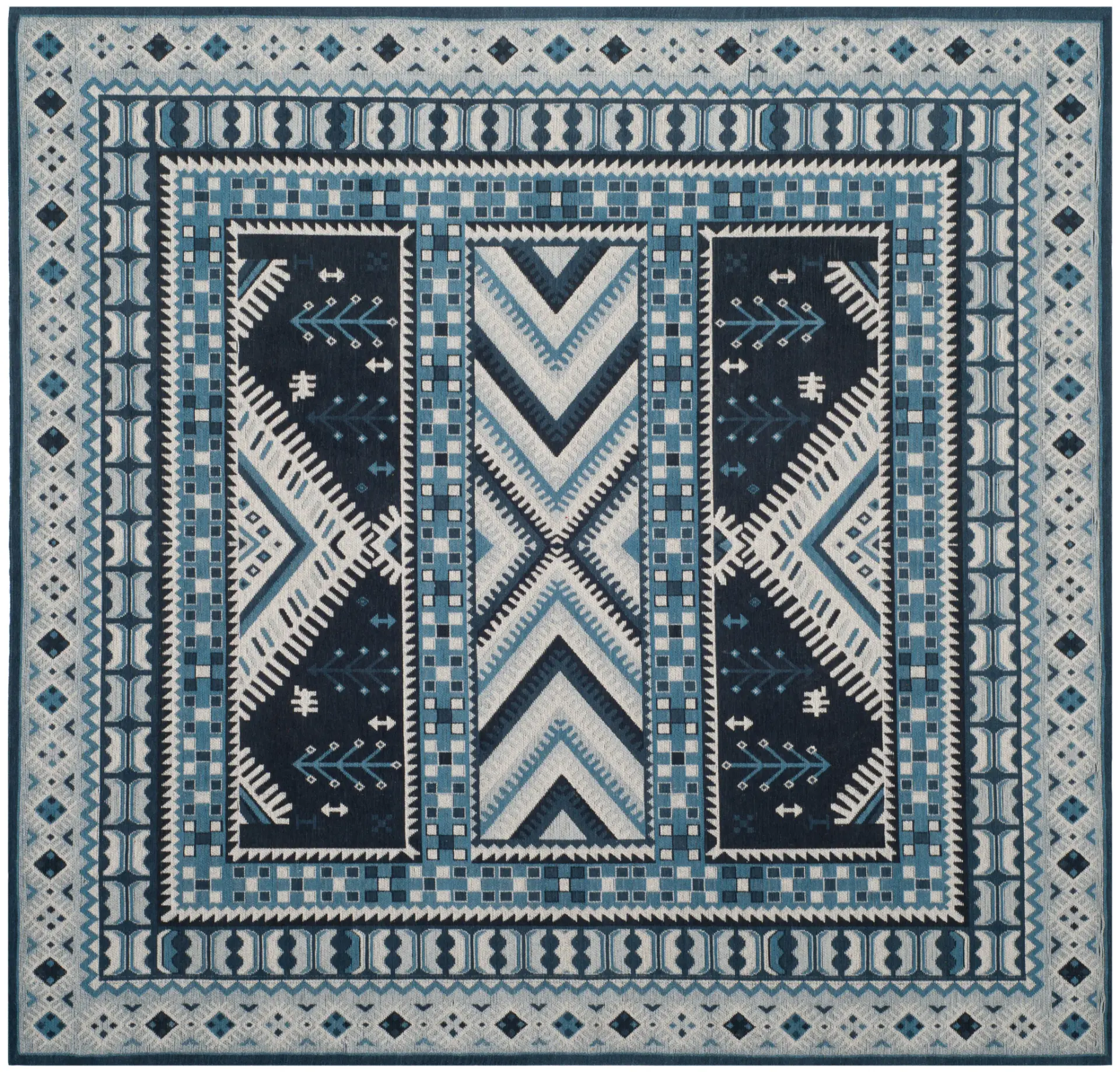 Classic Vintage Tribal Panel Rug