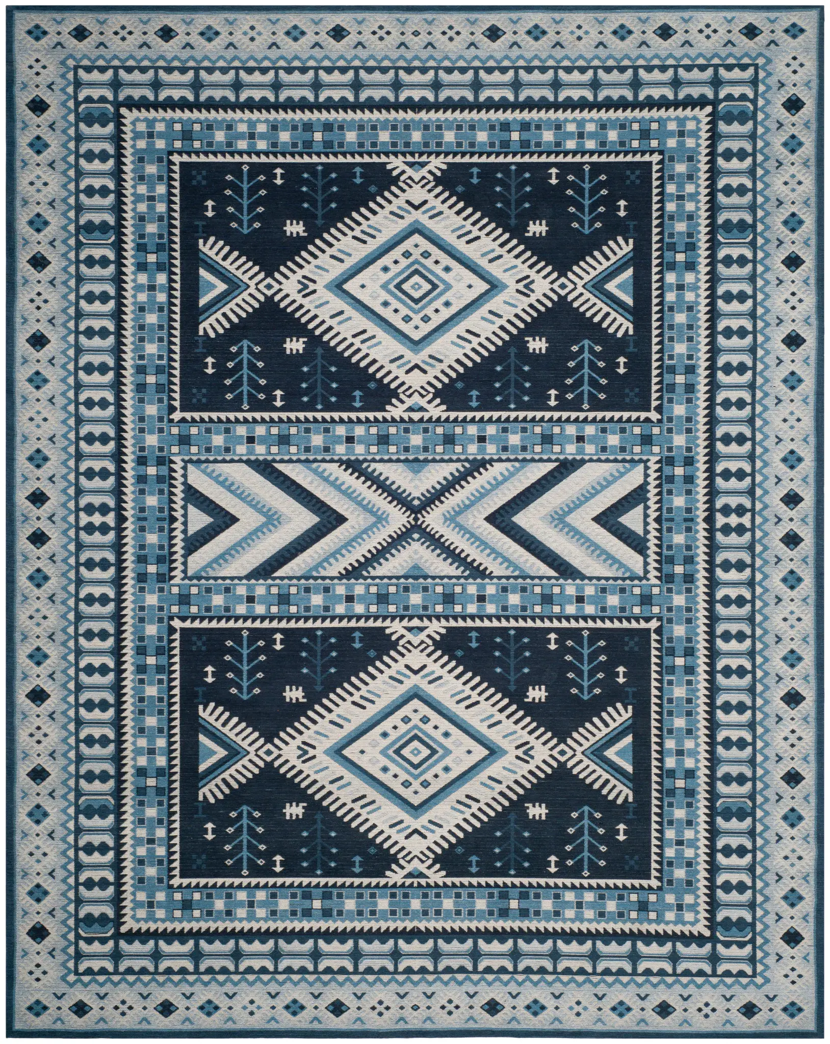 Classic Vintage Tribal Panel Rug