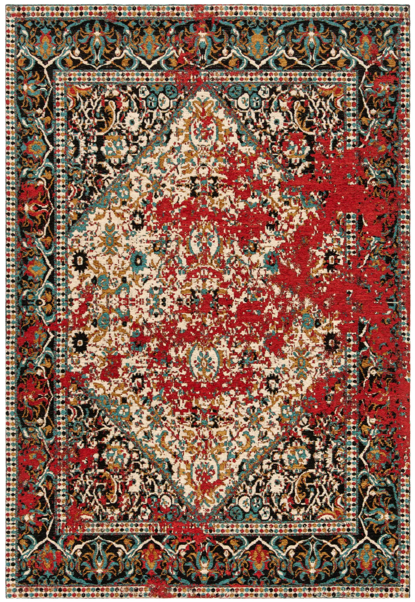 Classic Vintage Diamond Medallion Rug