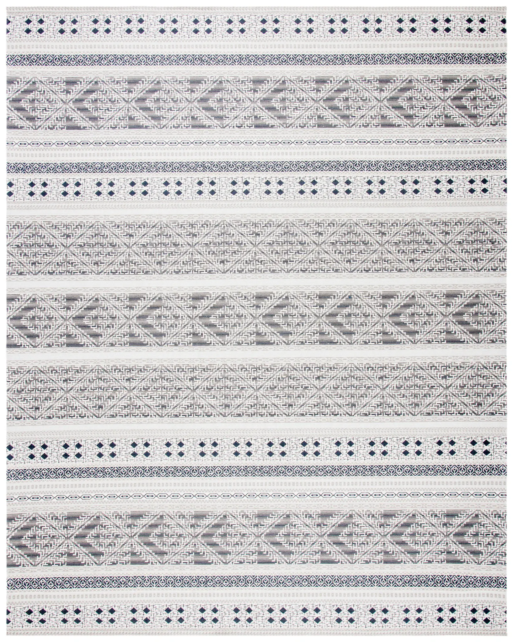 Classic Vintage Bohemian Geometric Hand-Woven Rug