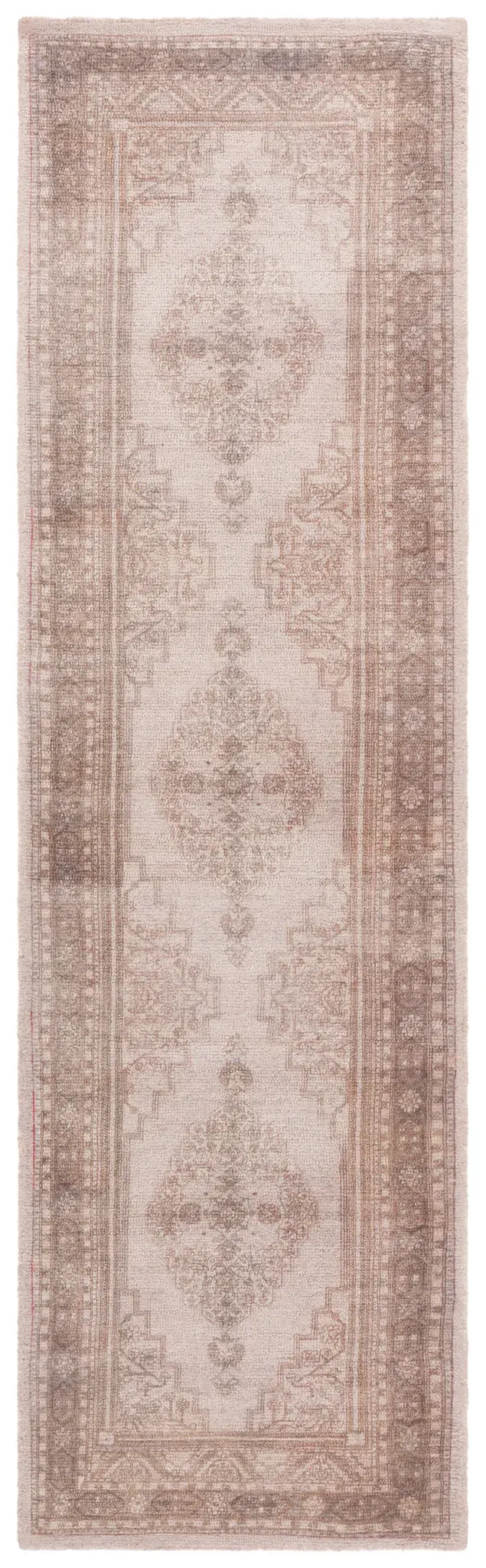 Classic Vintage Stepped Medallion Hand-Tufted Rug