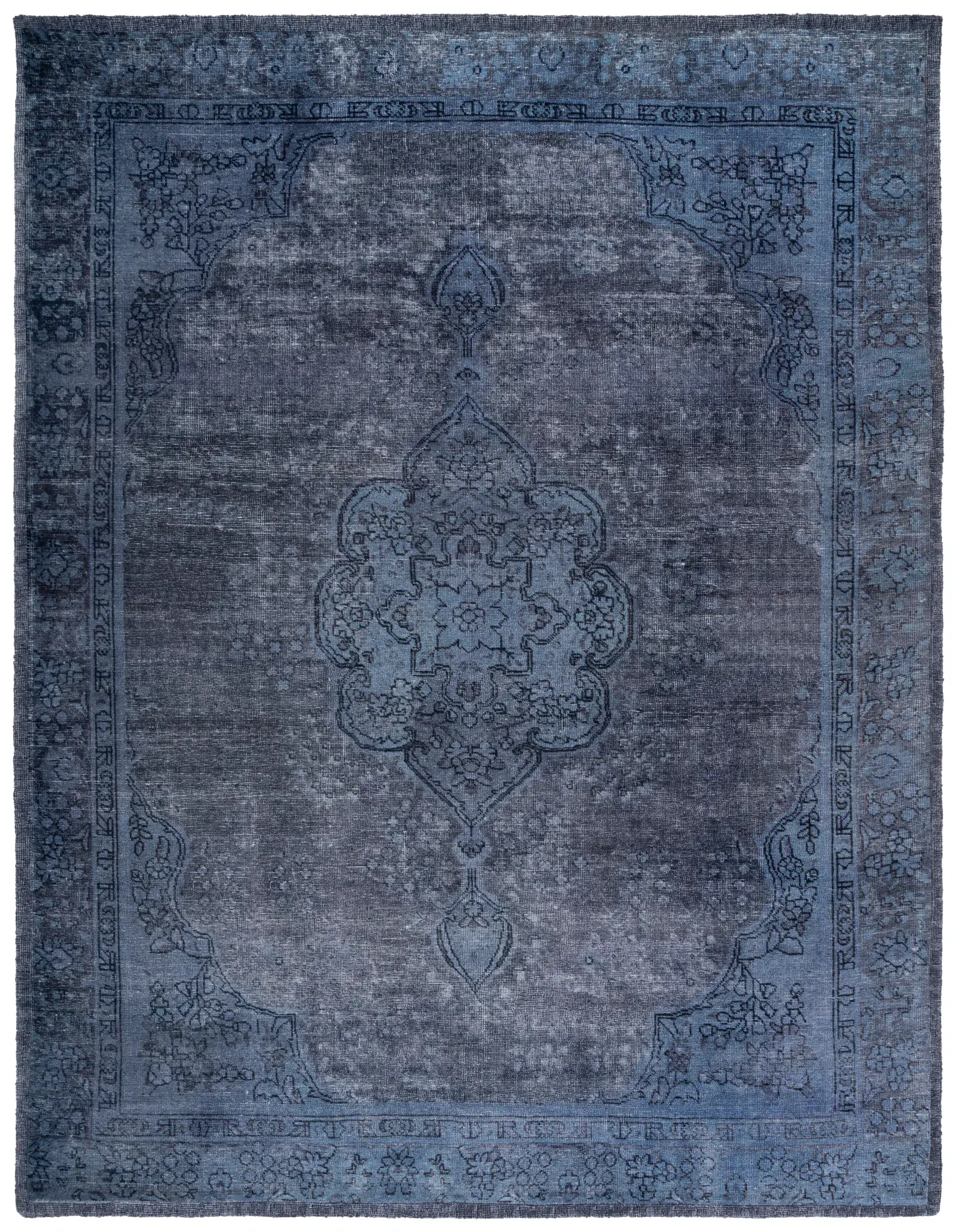 Classic Vintage Arabesque Medallion Hand-Tufted Rug