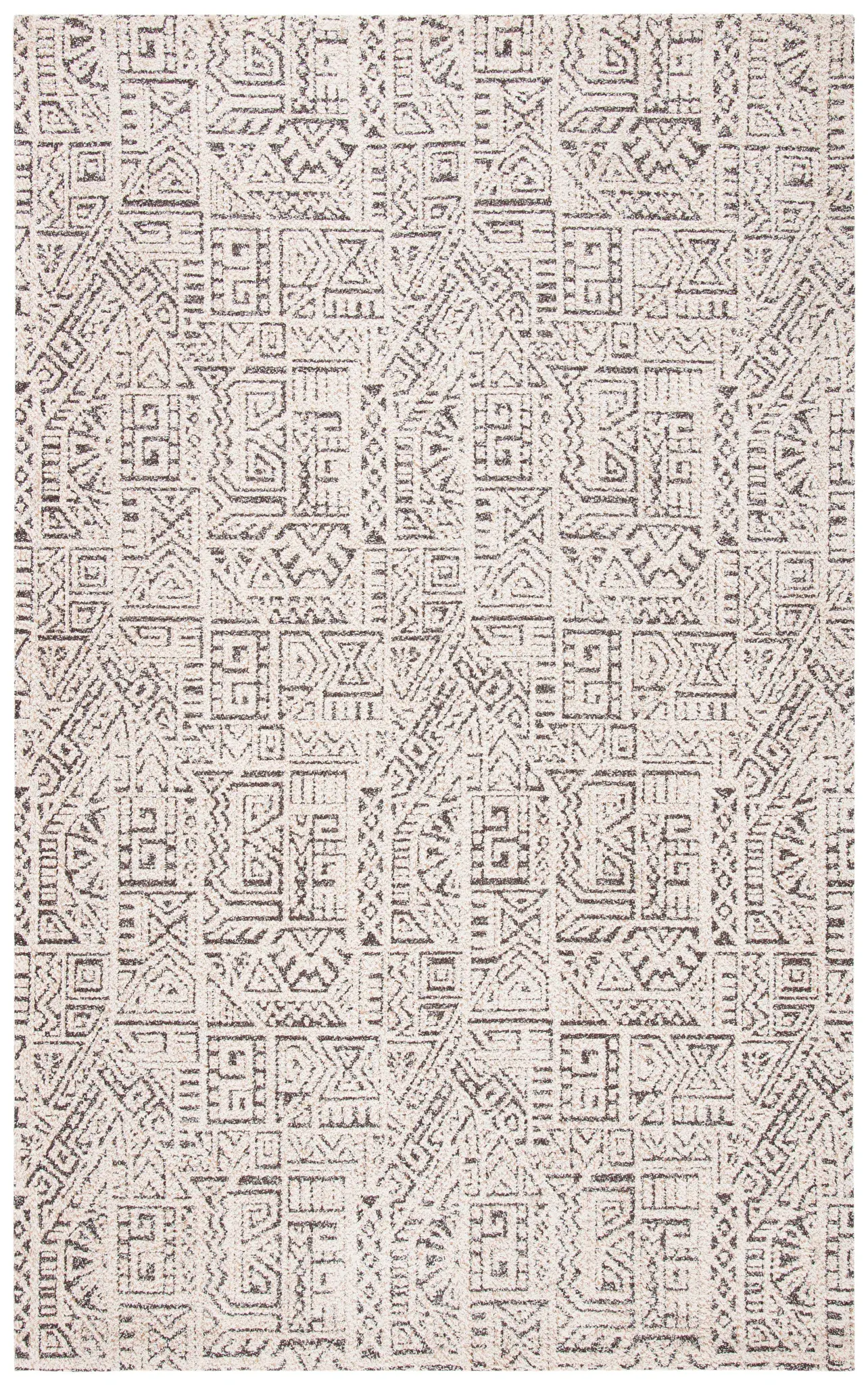 Classic Vintage Tribal Cotton & Jute Hand-Woven Rug
