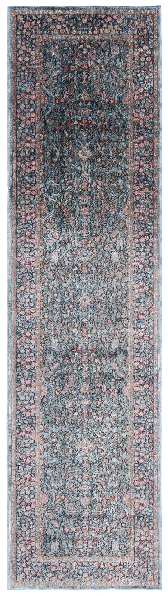 Crimson Bordered Floral Rug