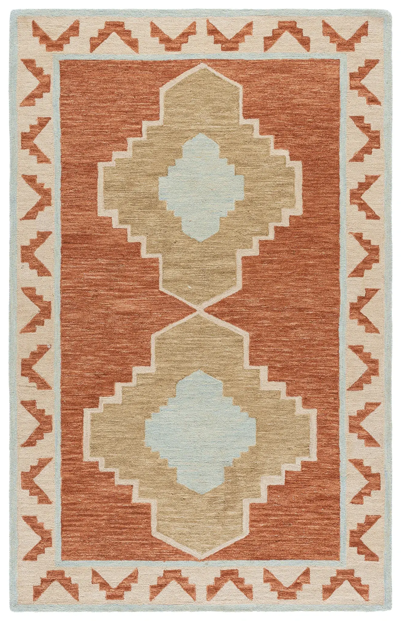 Colorado Southwestern Tribal Hand-Tufted Wool Rug