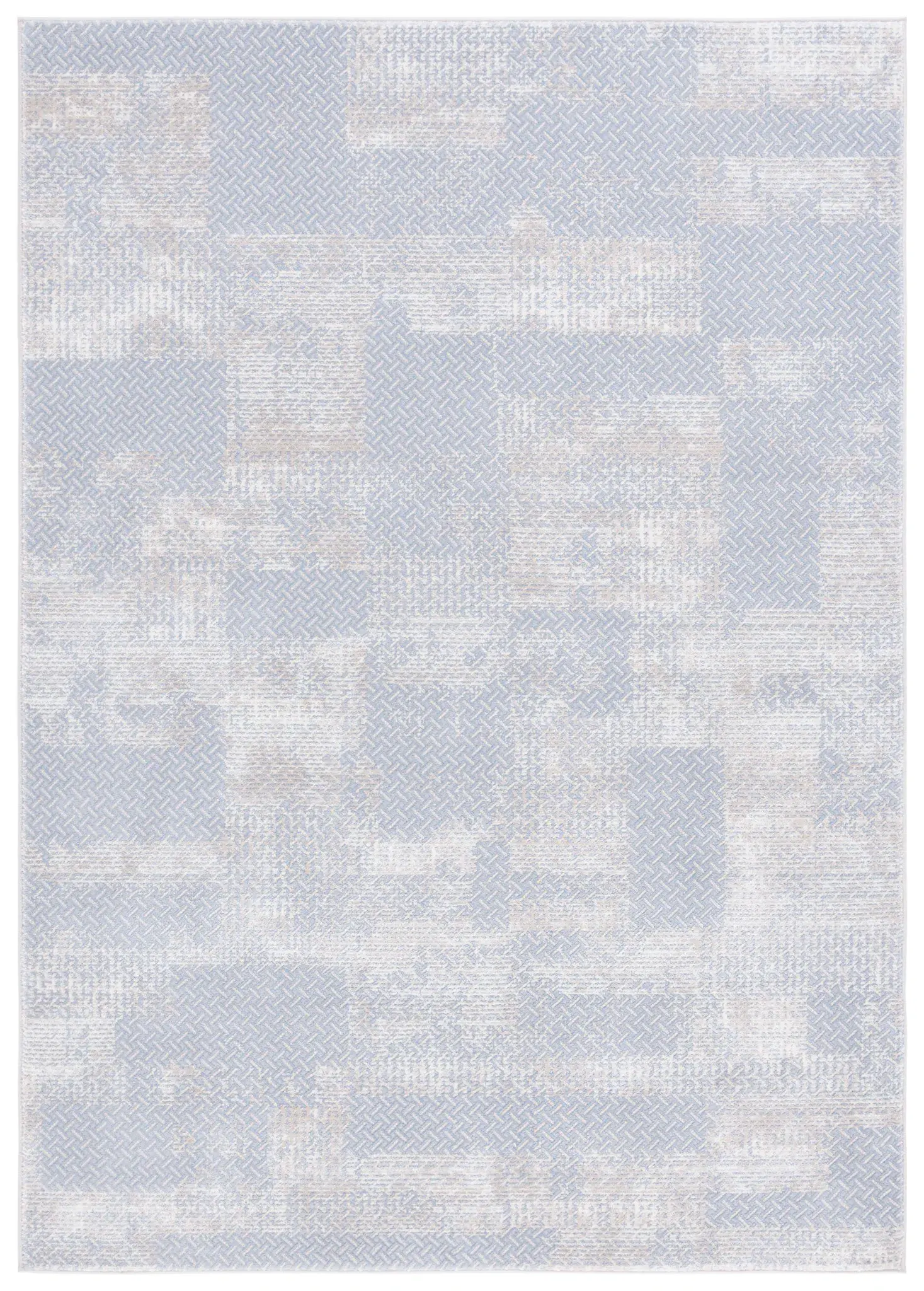 Continental Distressed Grid Rug