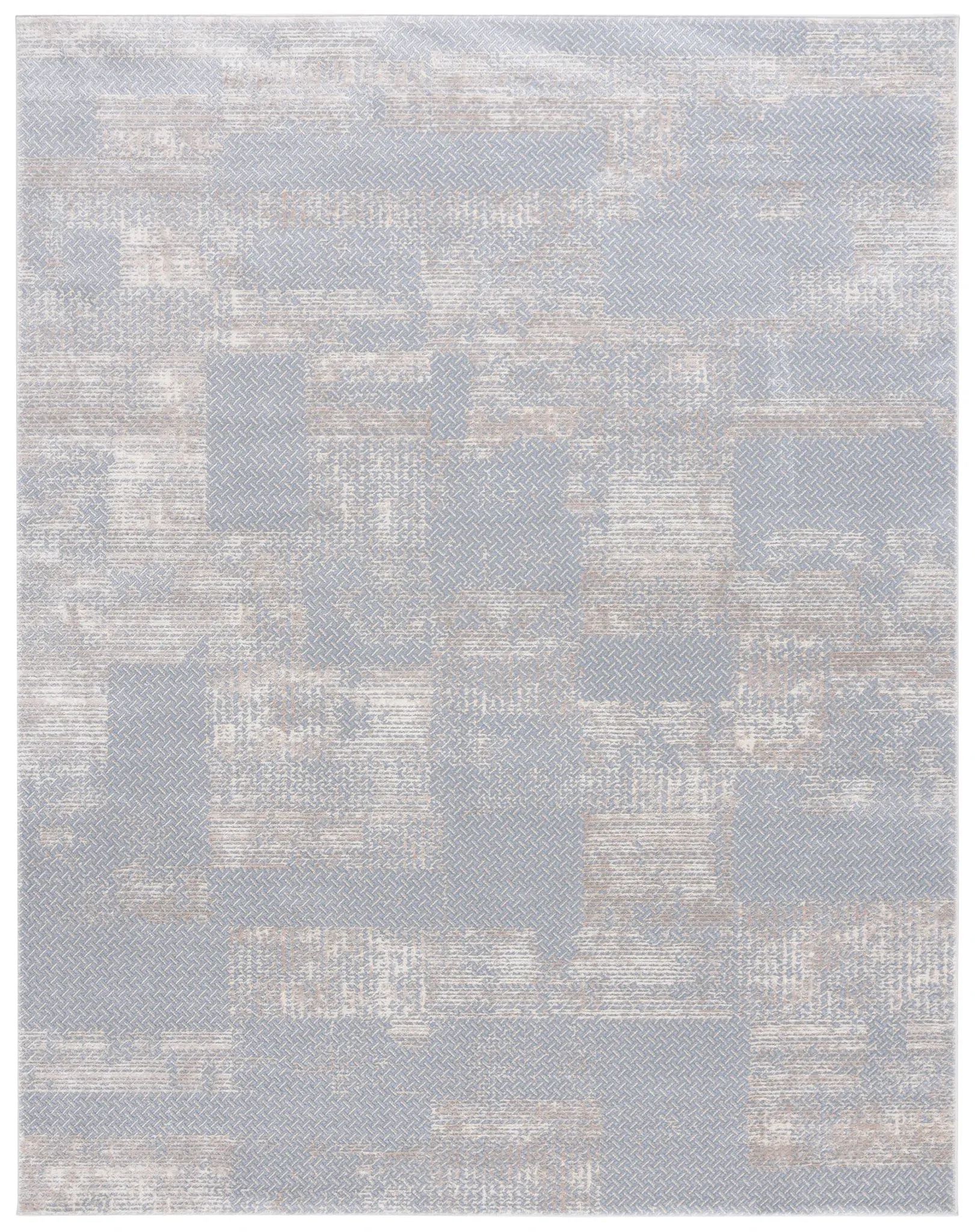 Continental Distressed Grid Rug