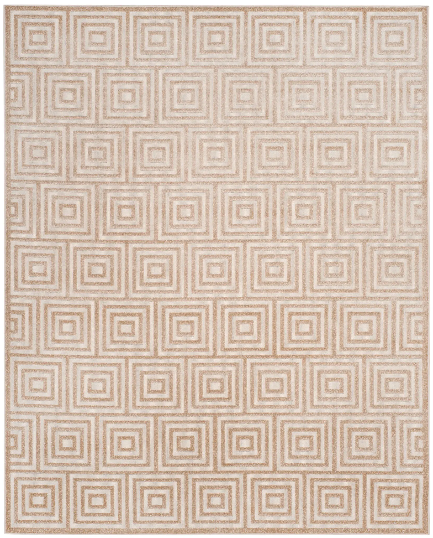 Cottage Concentric Square Outdoor Rug