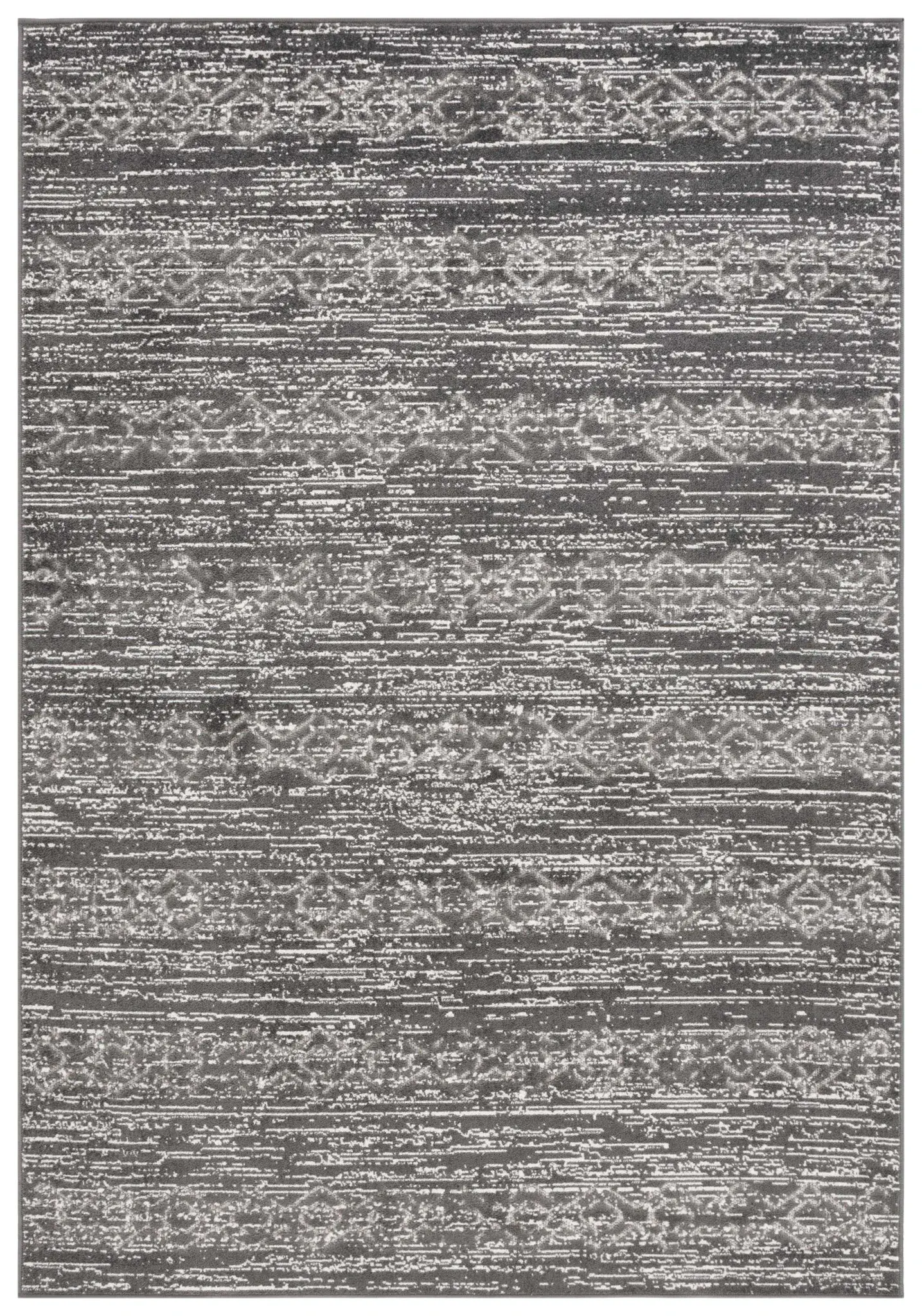 Cottage Distressed Tribal Stripe Outdoor Rug