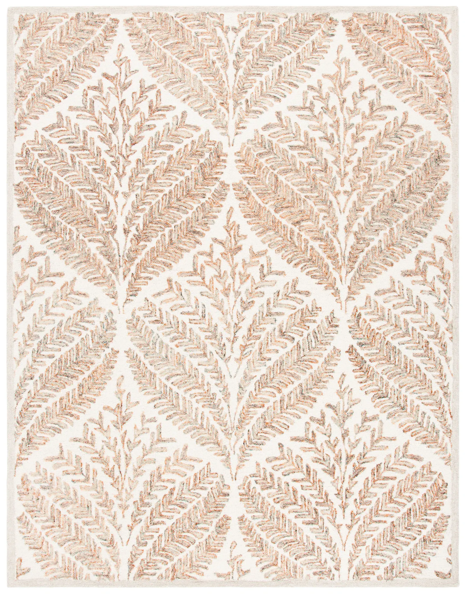 Capri Fern Diamond Hand-Tufted Wool Rug